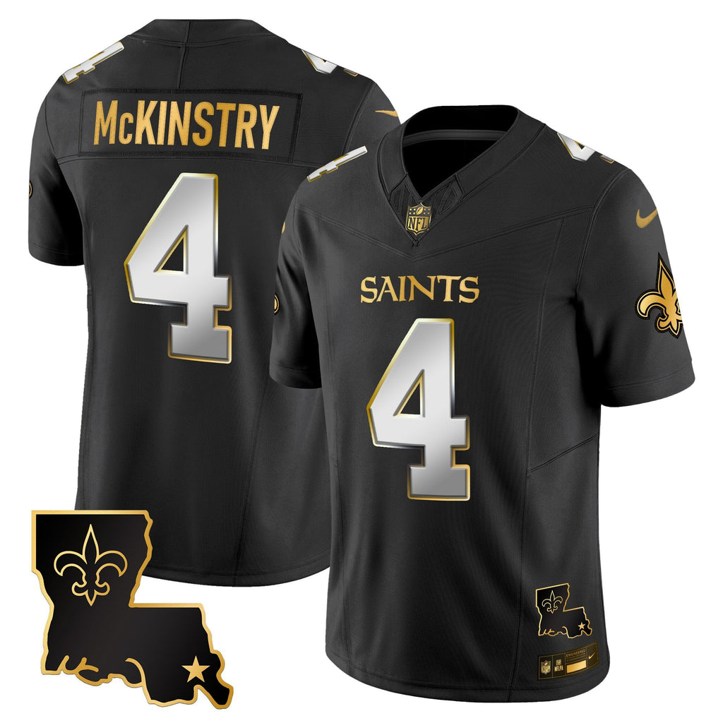 Men's New Orleans Saints 2025 Gold Vapor Limited Jersey - All Stitched