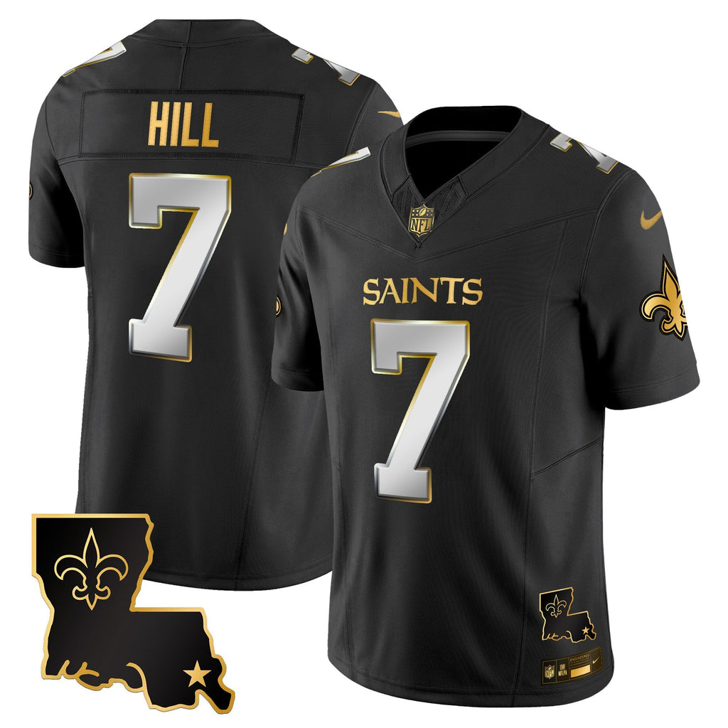 Men's New Orleans Saints 2025 Gold Vapor Limited Jersey - All Stitched