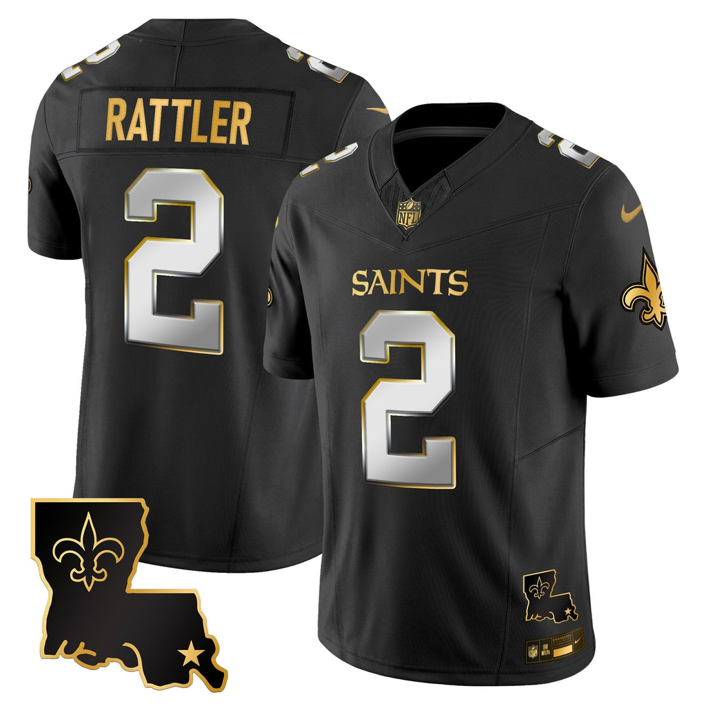 Men's New Orleans Saints 2025 Gold Vapor Limited Jersey - All Stitched