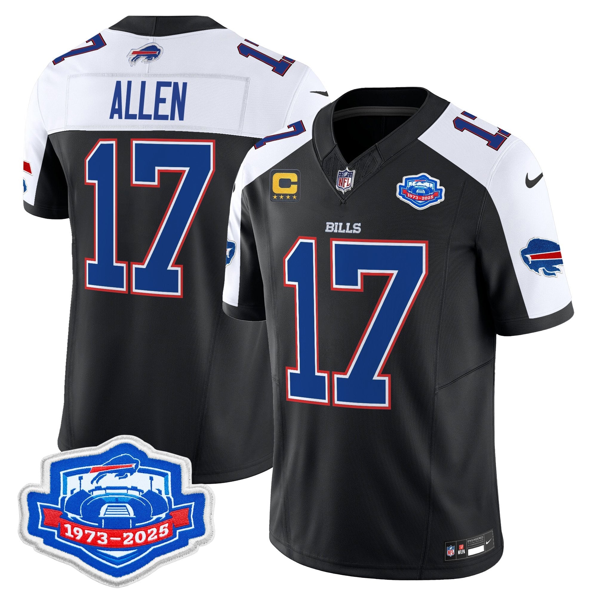 Men's Buffalo Bills 2025 Farewell Season Patch Vapor Limited Jersey - All Stitched