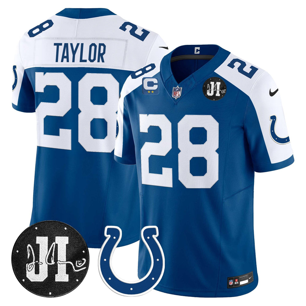 Men's Indianapolis Colts 2025 Jim Irsay Patch Vapor Limited Jersey - All Stitched