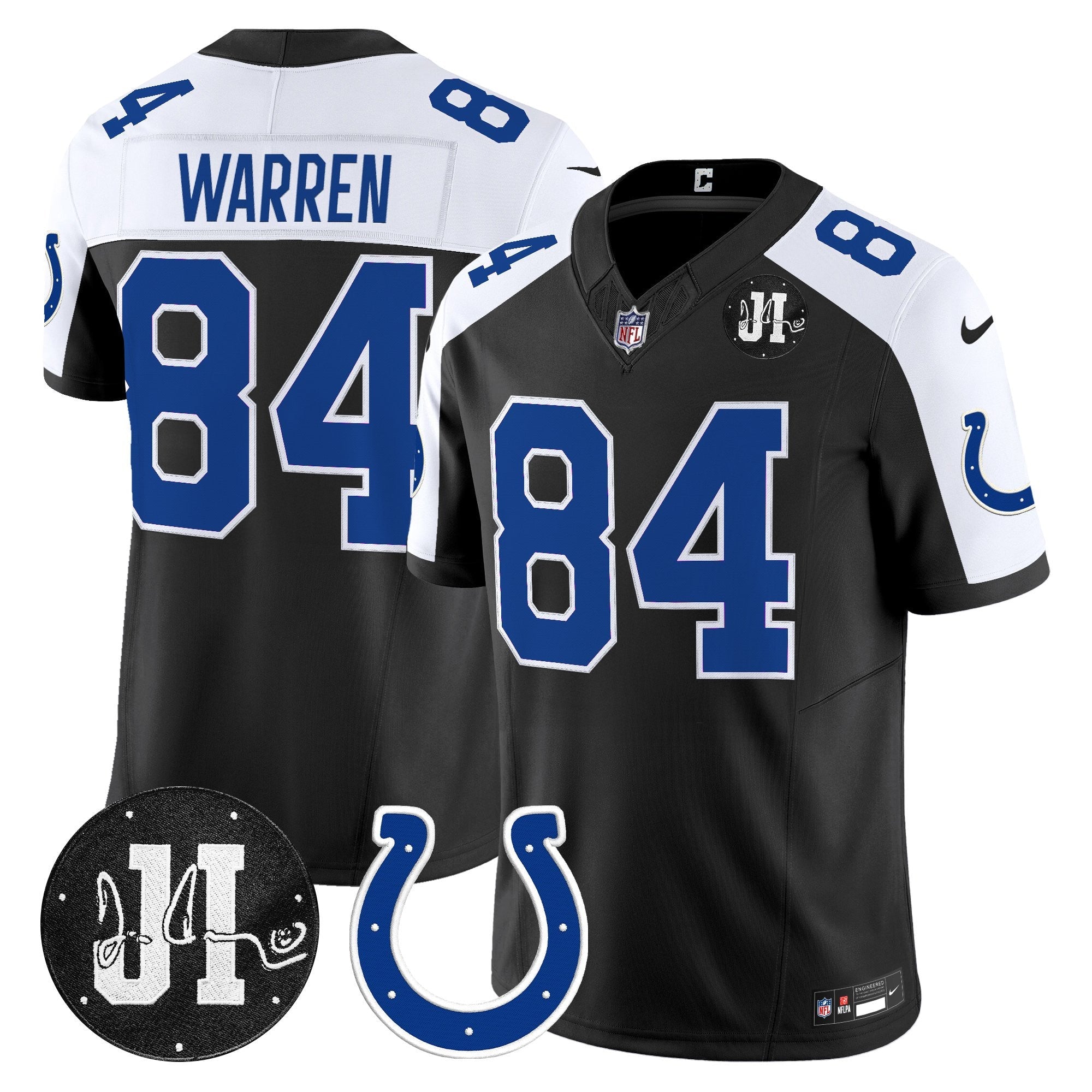 Men's Indianapolis Colts 2025 Jim Irsay Patch Vapor Limited Jersey - All Stitched
