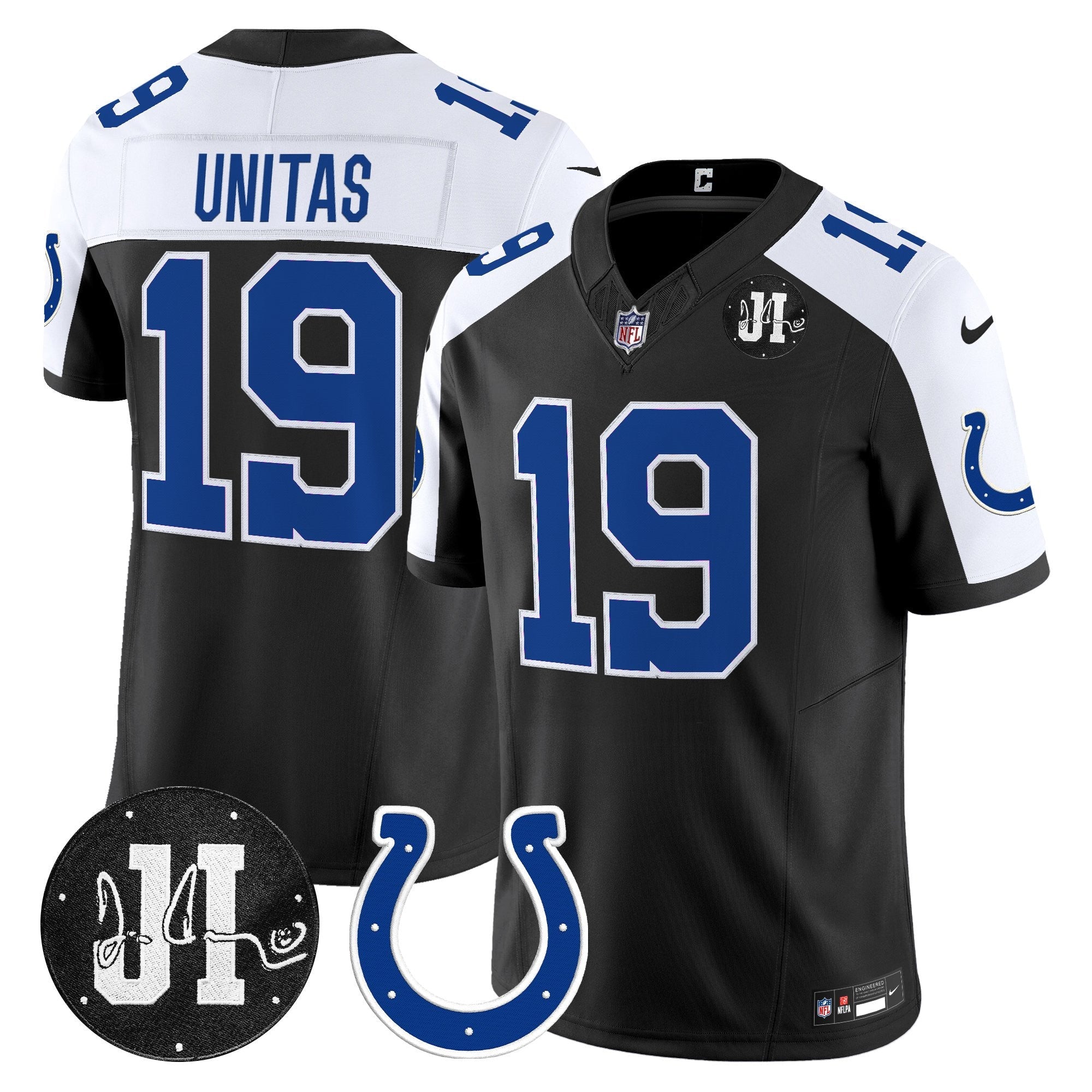 Men's Indianapolis Colts 2025 Jim Irsay Patch Vapor Limited Jersey - All Stitched