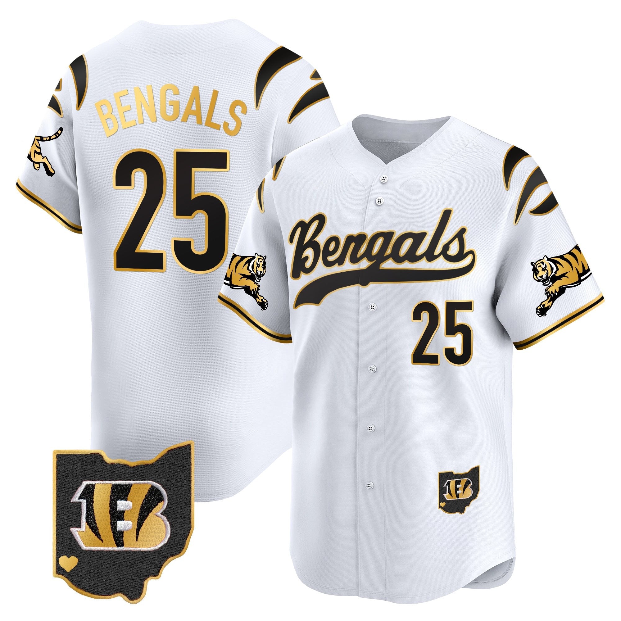 Men's Cincinnati Bengals 2025 Vapor Limited Baseball Jersey V2 - All Stitched