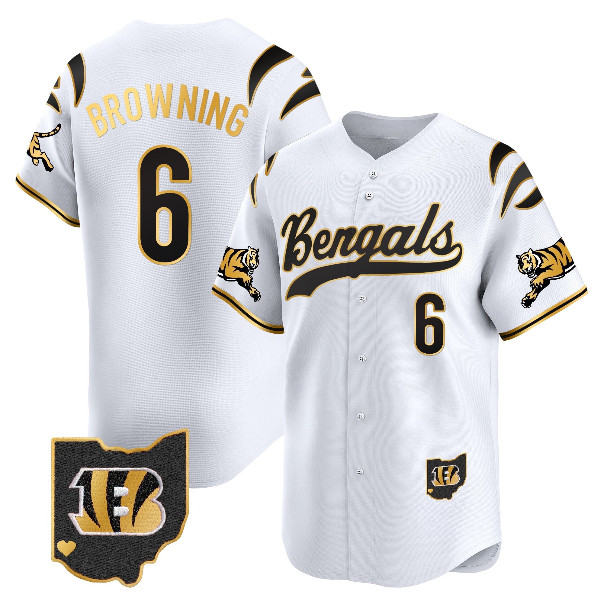Men's Cincinnati Bengals 2025 Vapor Limited Baseball Jersey V2 - All Stitched