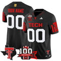 TTU 2025 Vapor Limited Custom Jersey - 100th Anniversary & Texas Patch - Stitched