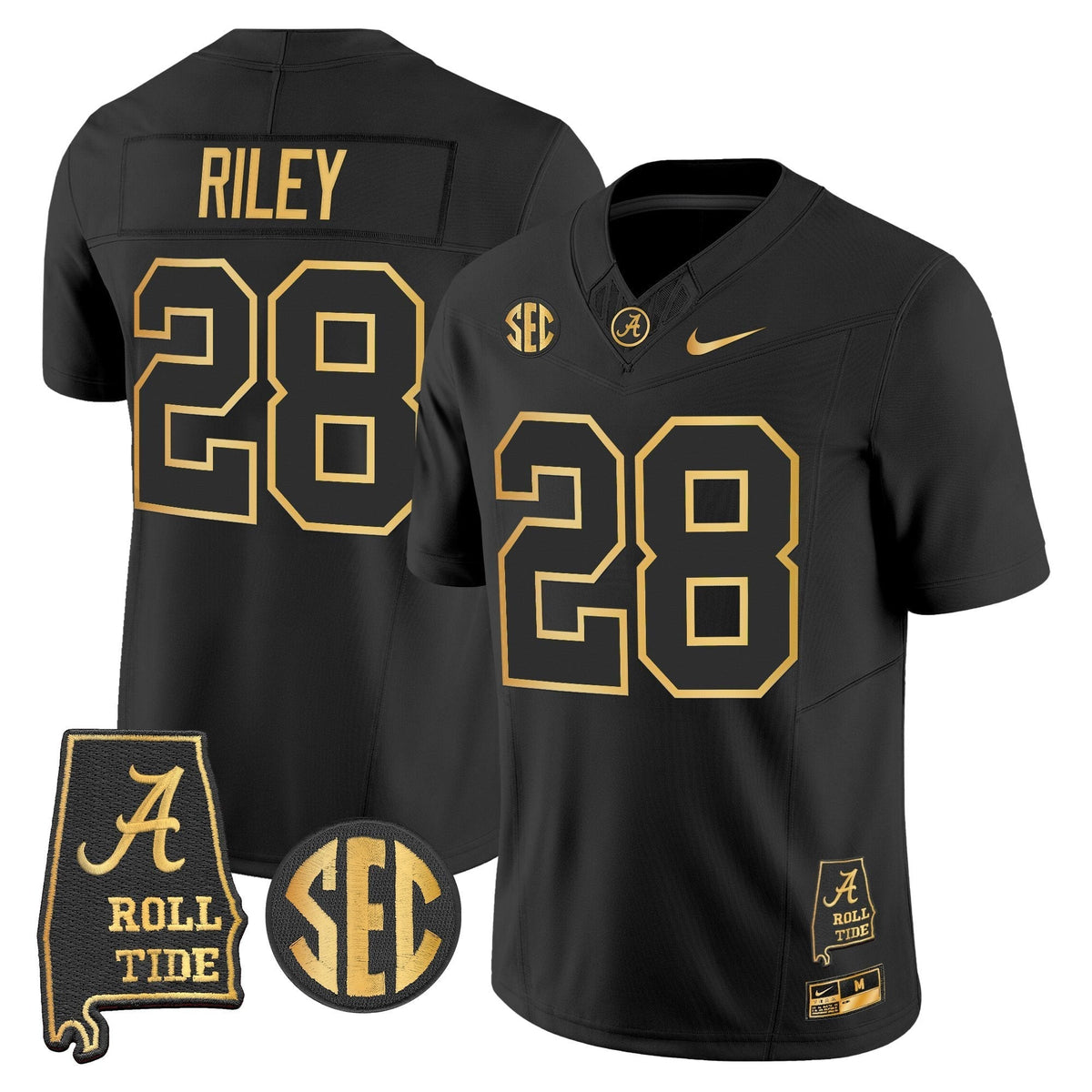 BAMA 2025 Gold Vapor Limited Jersey - Alabama Map