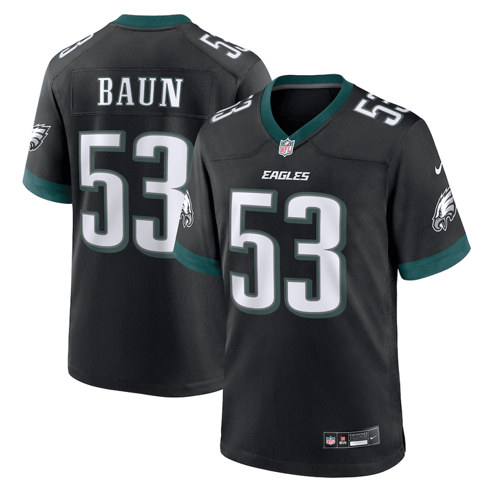Zack Baun Black Philadelphia Eagles Jersey - All Stitched