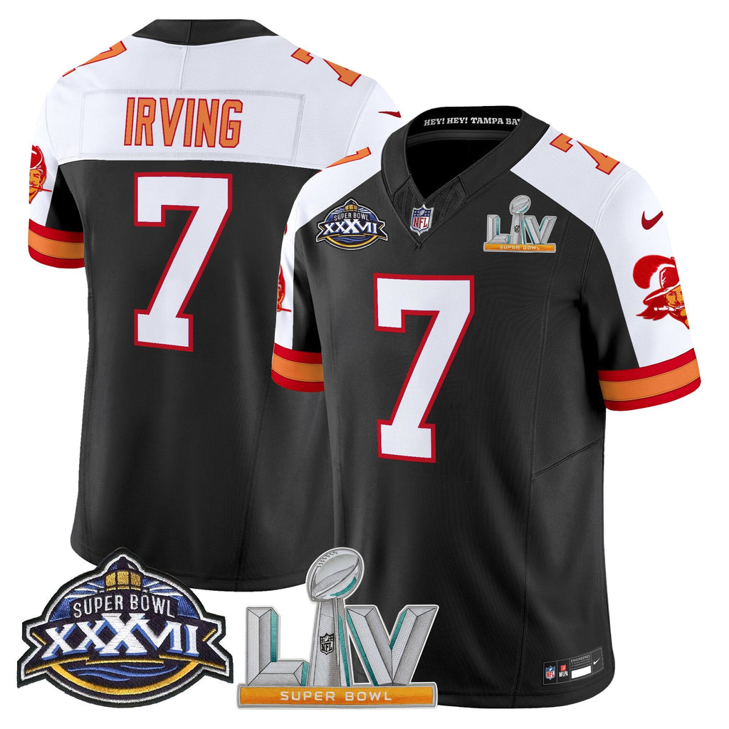 Men's Tampa Bay Buccaneers Super Bowl XXXVII & Super Bowl LV Patch Throwback Vapor Limited Jersey - All Stitched