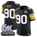 Men's Pittsburgh Steelers 6-Time Champions Patch Vapor Limited Jersey - All Stitched
