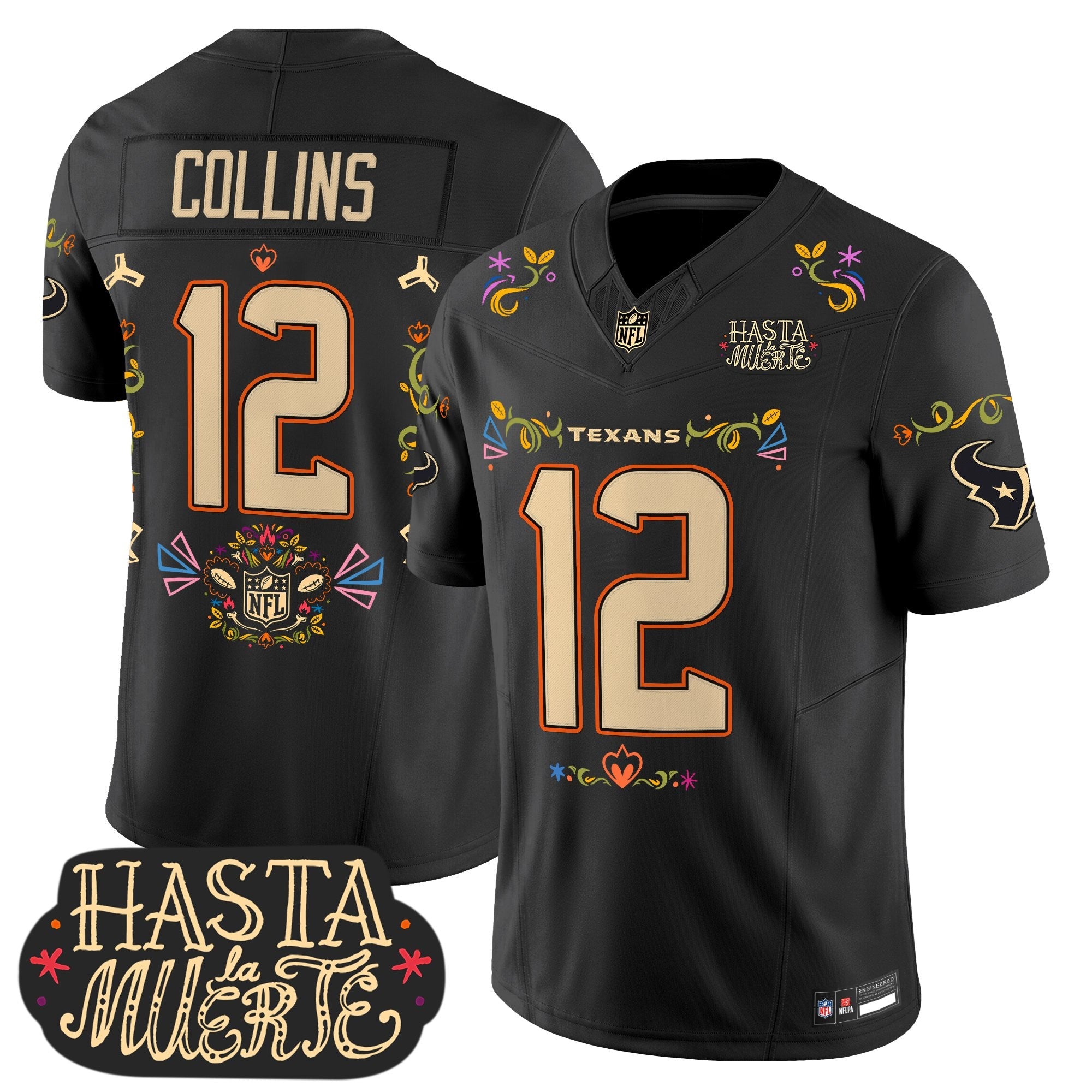 Houston Texans Mexico 'Hasta la Muerte Edition' Vapor Limited Jersey - All Printed