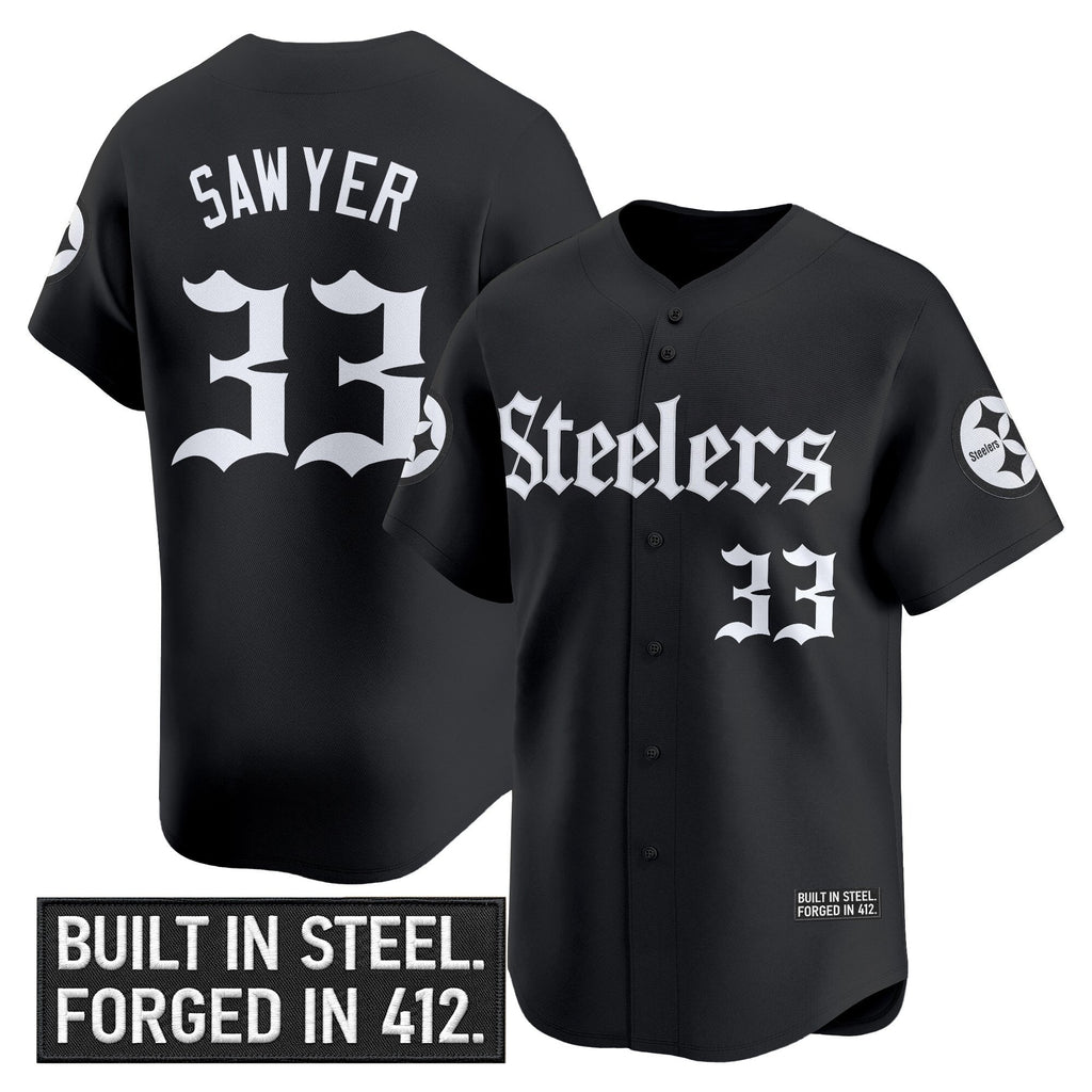 Men's Pittsburgh Steelers 'Gothic Steel City Edition' Vapor Baseball Jersey - All Stitched