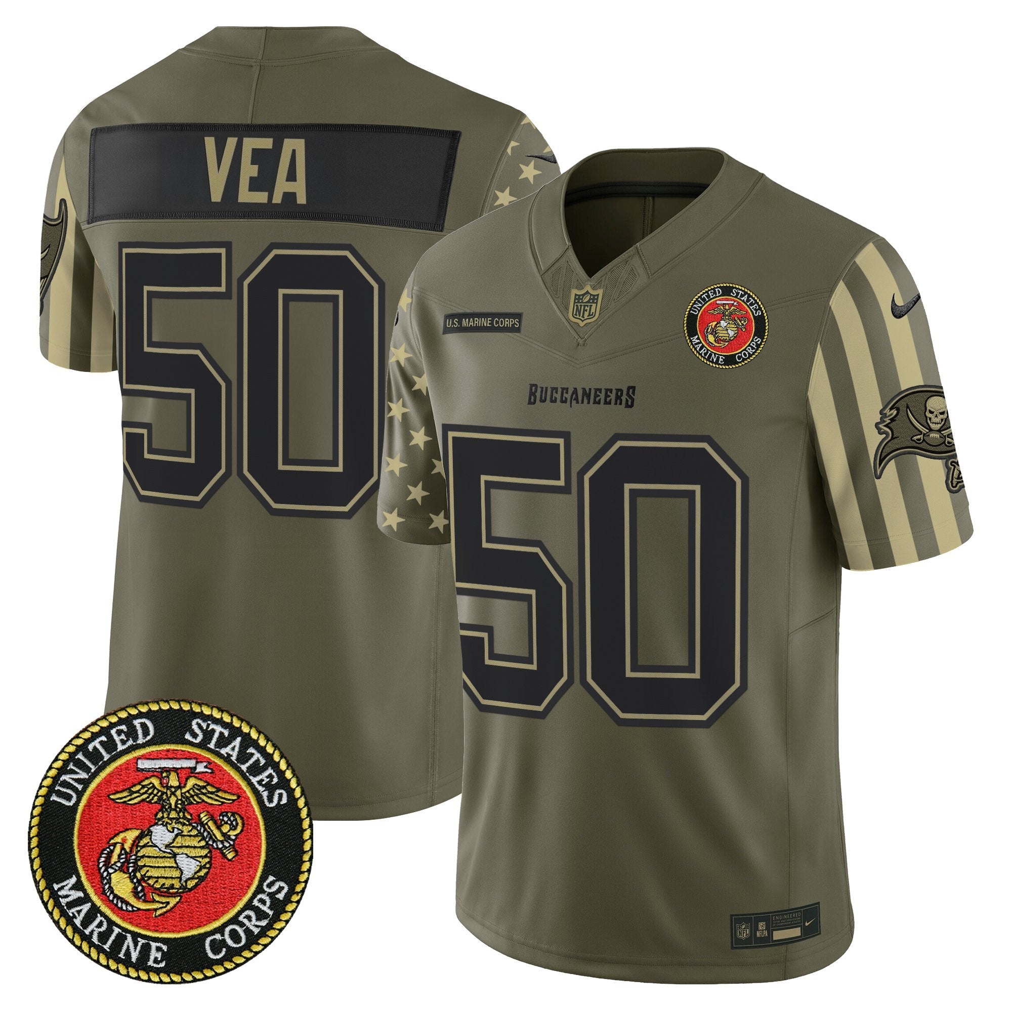 Men's Tampa Bay Buccaneers x U.S. Military Veteran Vapor Limited Jersey - All Stitched