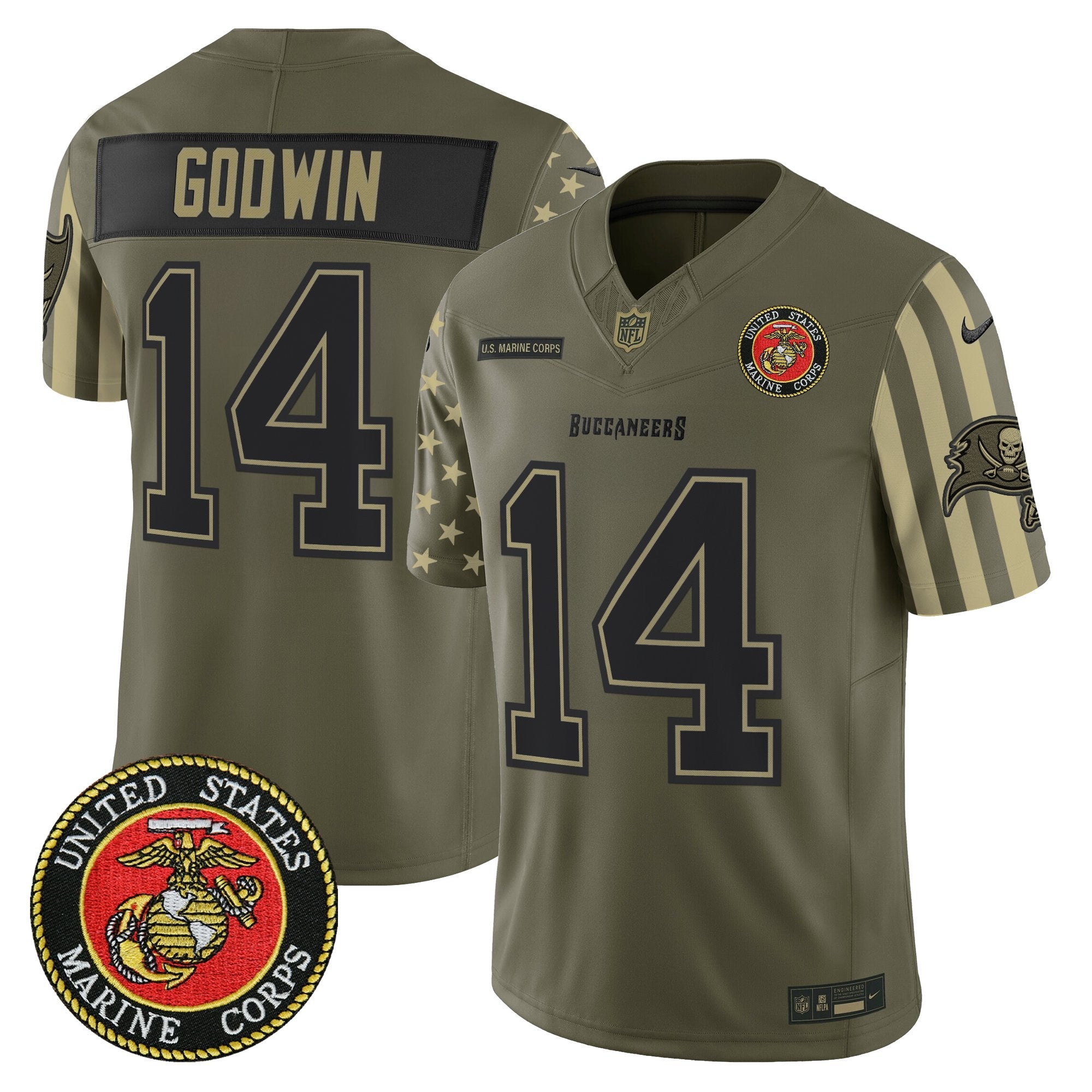 Men's Tampa Bay Buccaneers x U.S. Military Veteran Vapor Limited Jersey - All Stitched