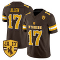 Josh Allen Wyoming Cowboys 'Retro Edition' Vapor Limited Jersey - JA 17 Patch - All Stitched