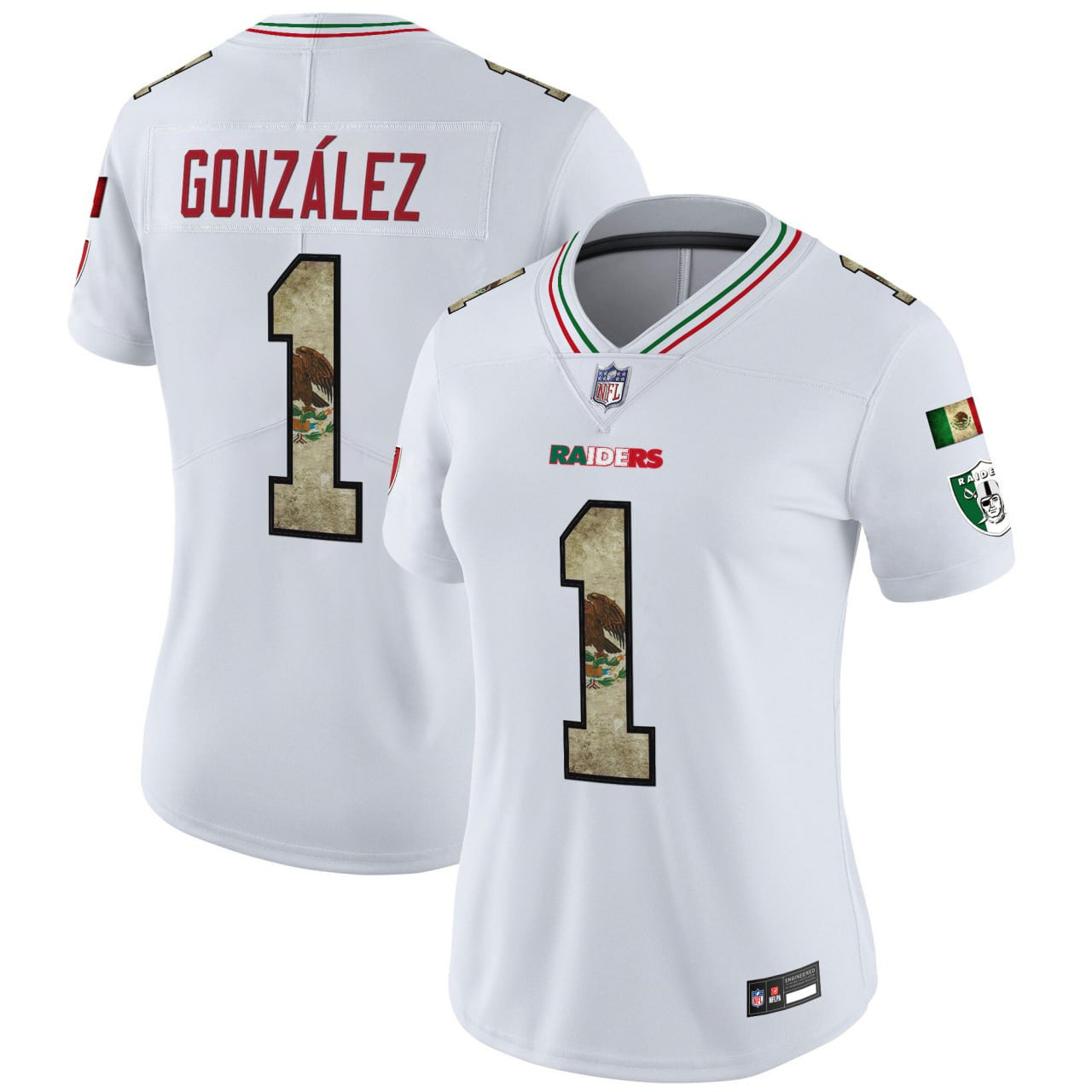 Women's González Las Vegas Raiders Mexico Vapor Limited Jersey - All Stitched