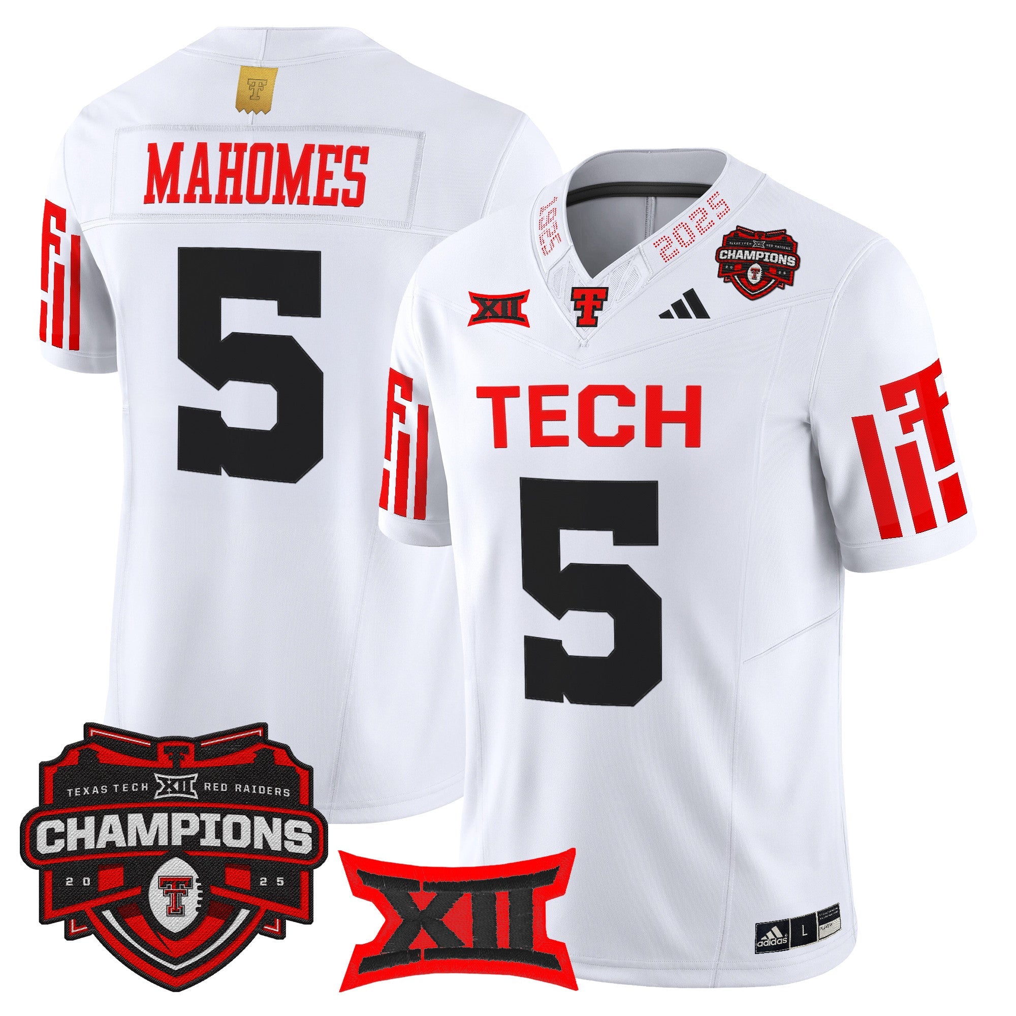 Men's Texas Tech Red Raiders 2025 Big 12 Champions Vapor Limited Jersey - All Stitched