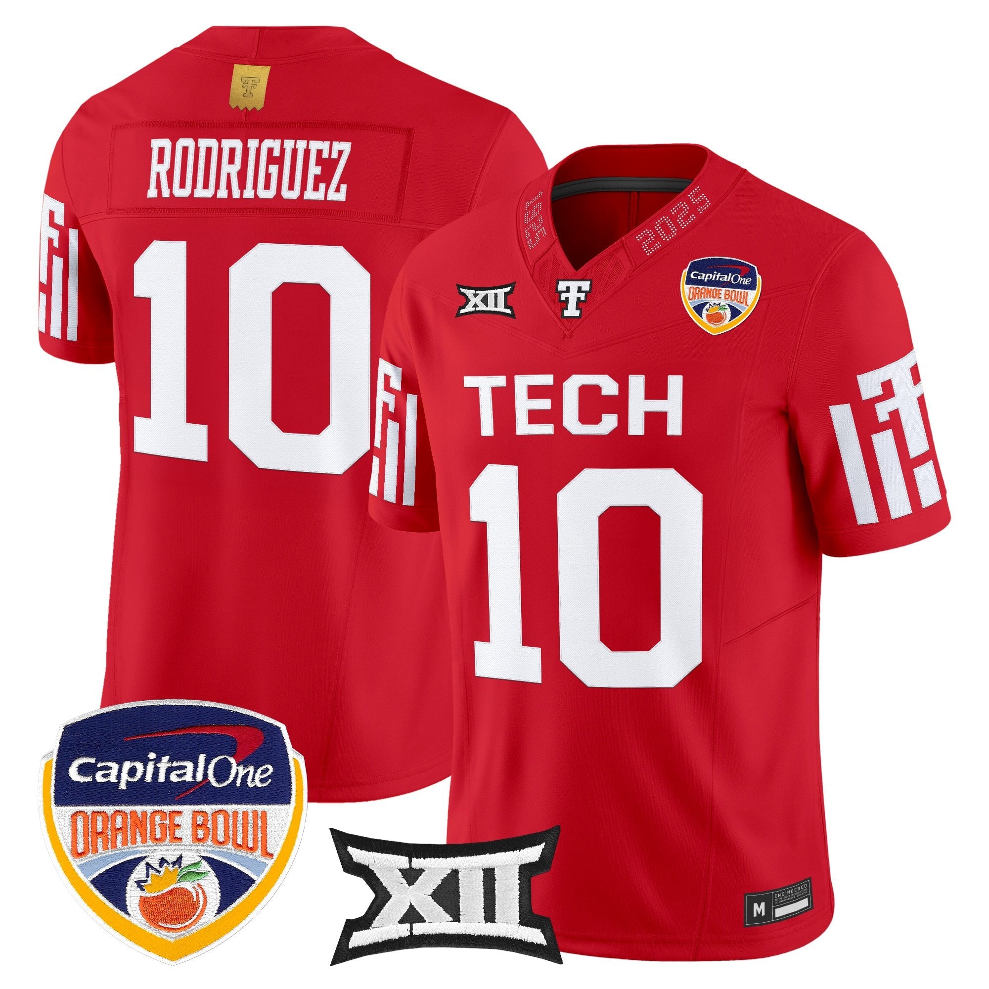 Men's Texas Tech Red Raiders 2025 Orange Bowl Vapor Limited Jersey - All Stitched