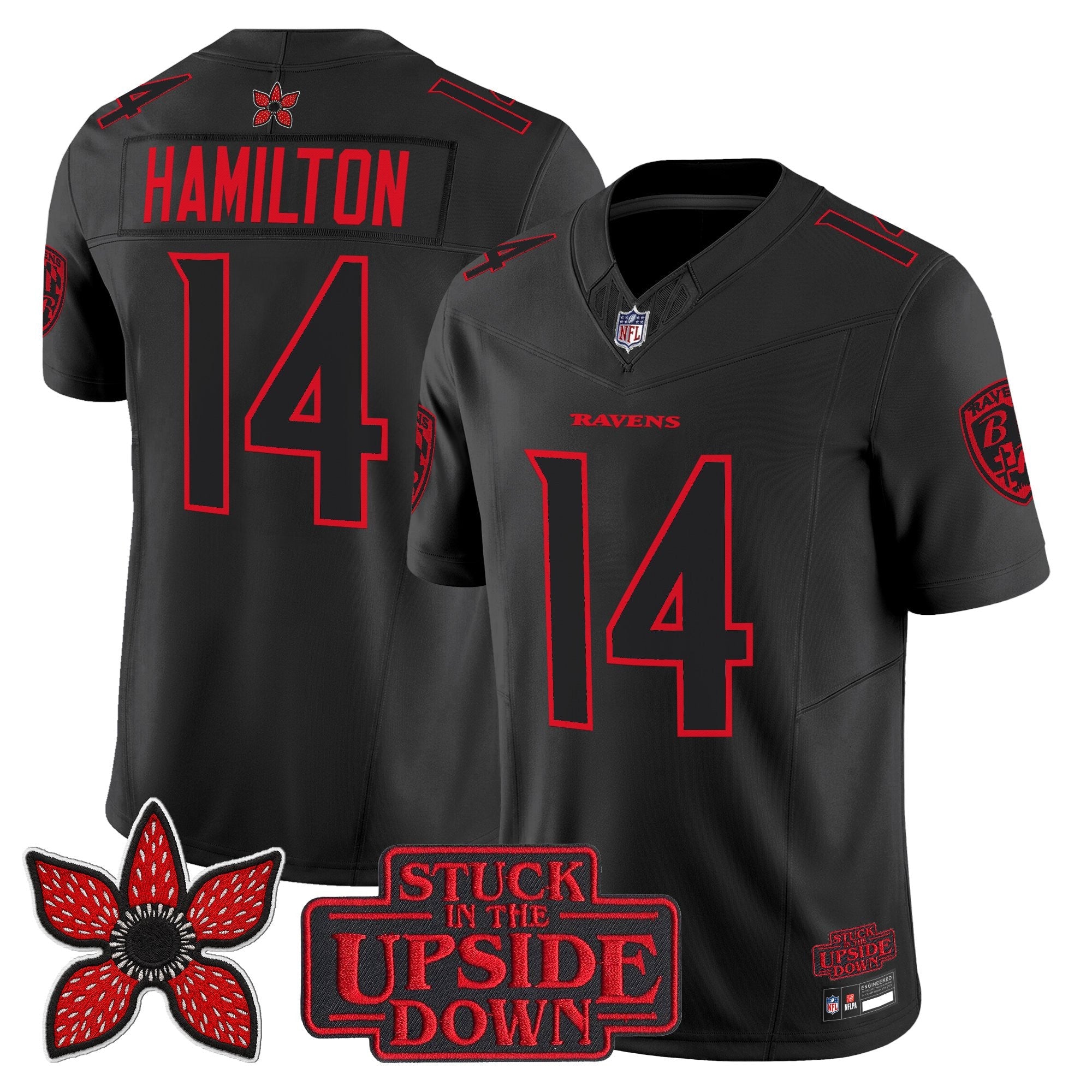 Baltimore Ravens 'Stranger Things Edition' Vapor Limited Jersey - All Stitched