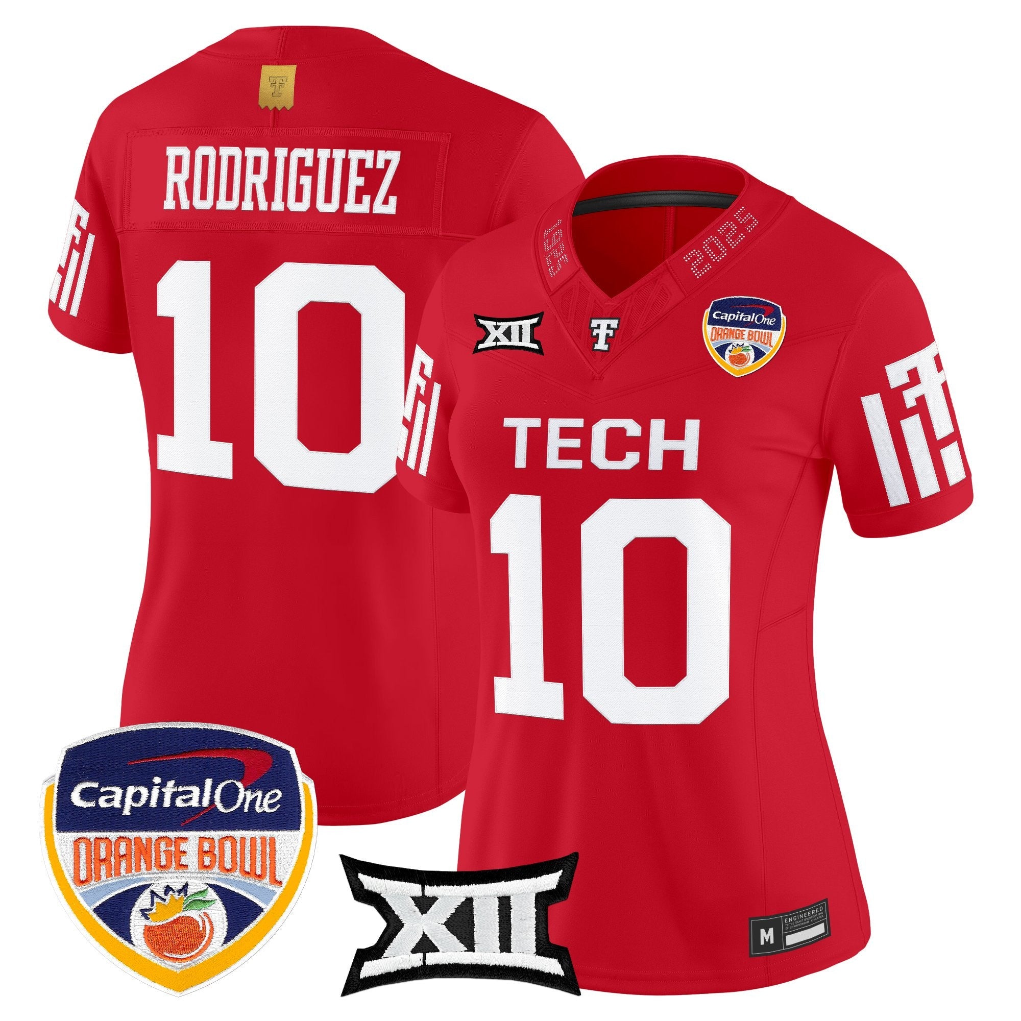 Women's Texas Tech Red Raiders 2025 Orange Bowl Vapor Limited Jersey - All Stitched