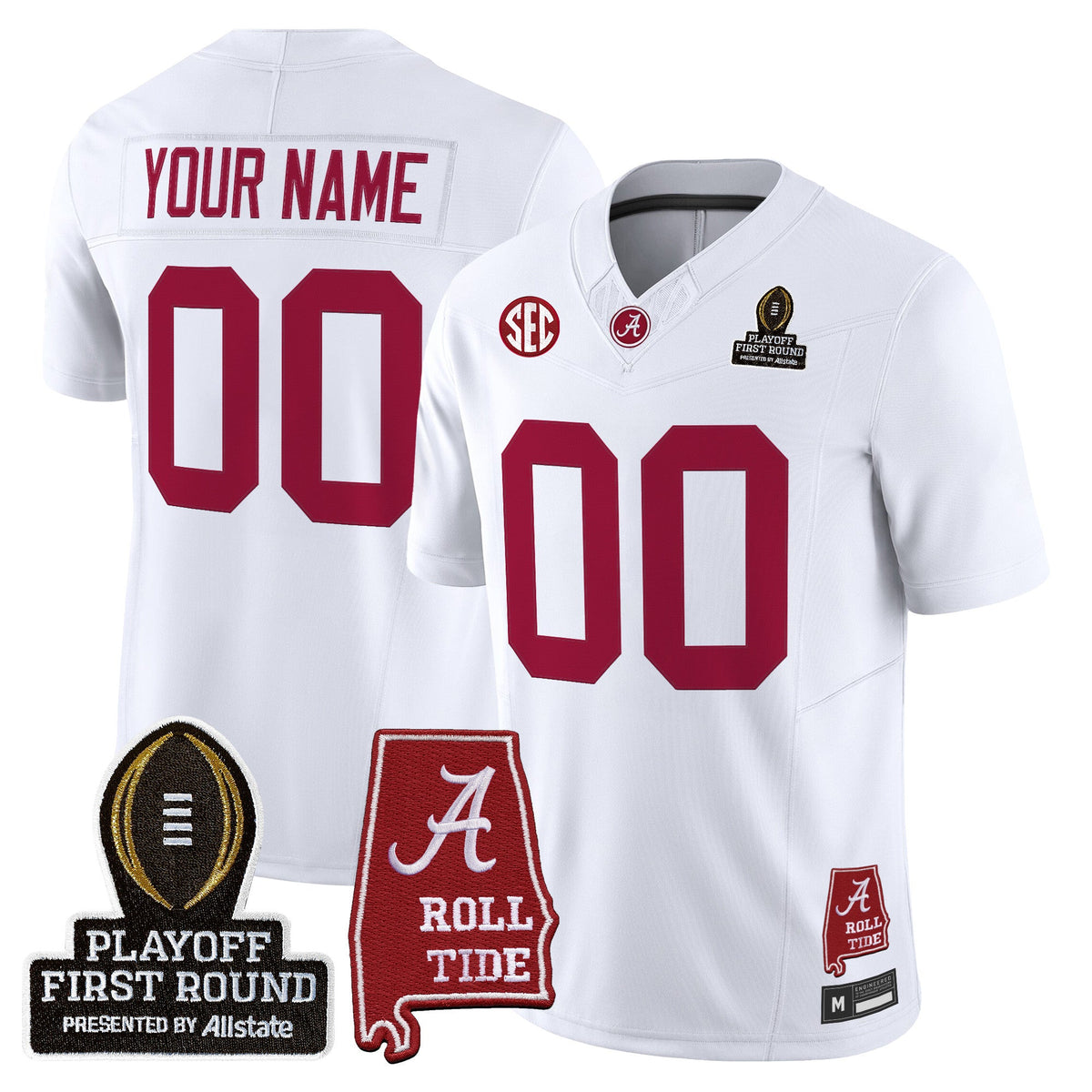 BAMA 2025 Playoff First Round Vapor Limited Custom Jersey