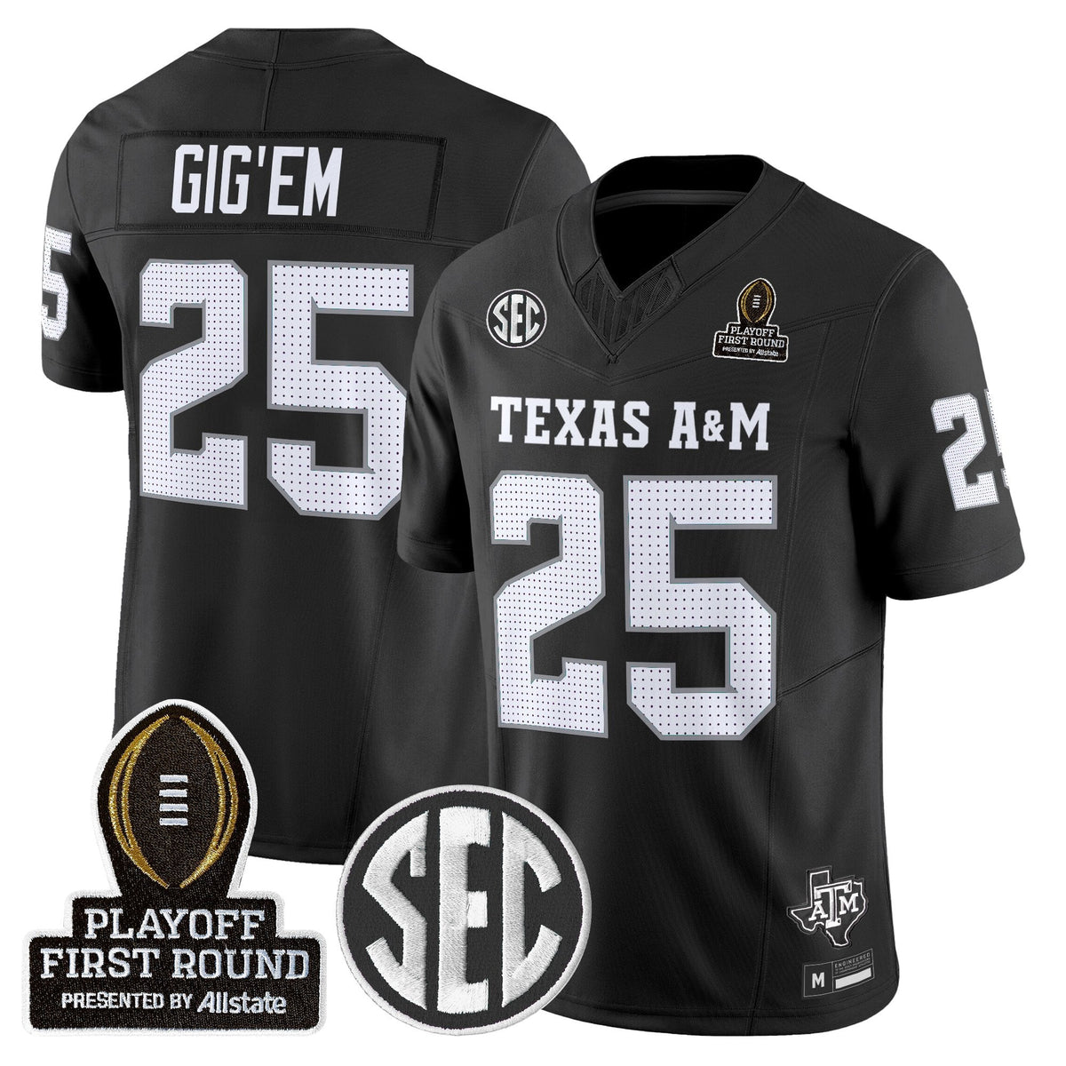 Aggies 2025 Playoff First Round Vapor Limited Jersey