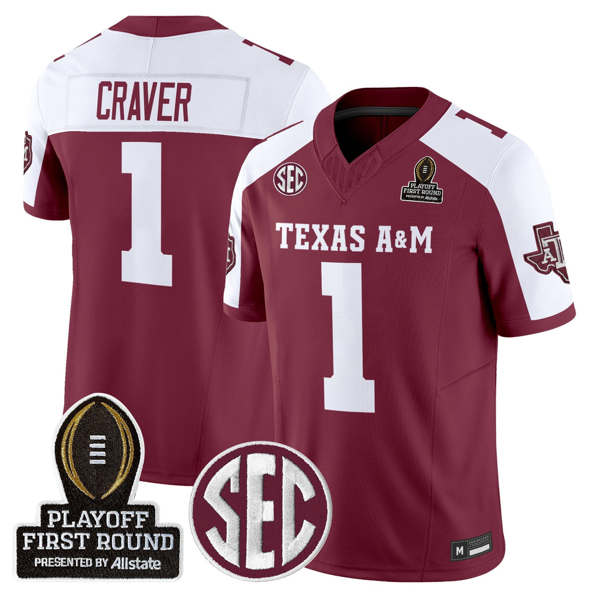 Aggies 2025 Playoff First Round Vapor Limited Jersey