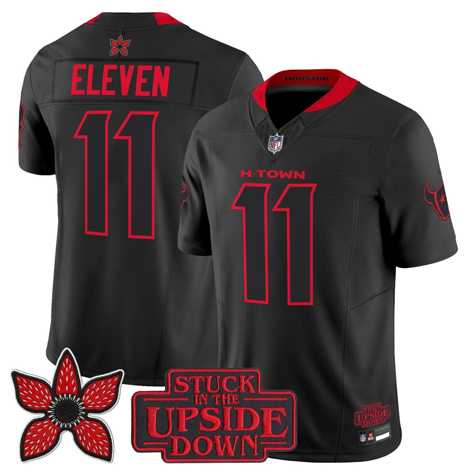 Houston Texans 'Stranger Things Edition' Vapor Limited Jersey V2 - All Stitched