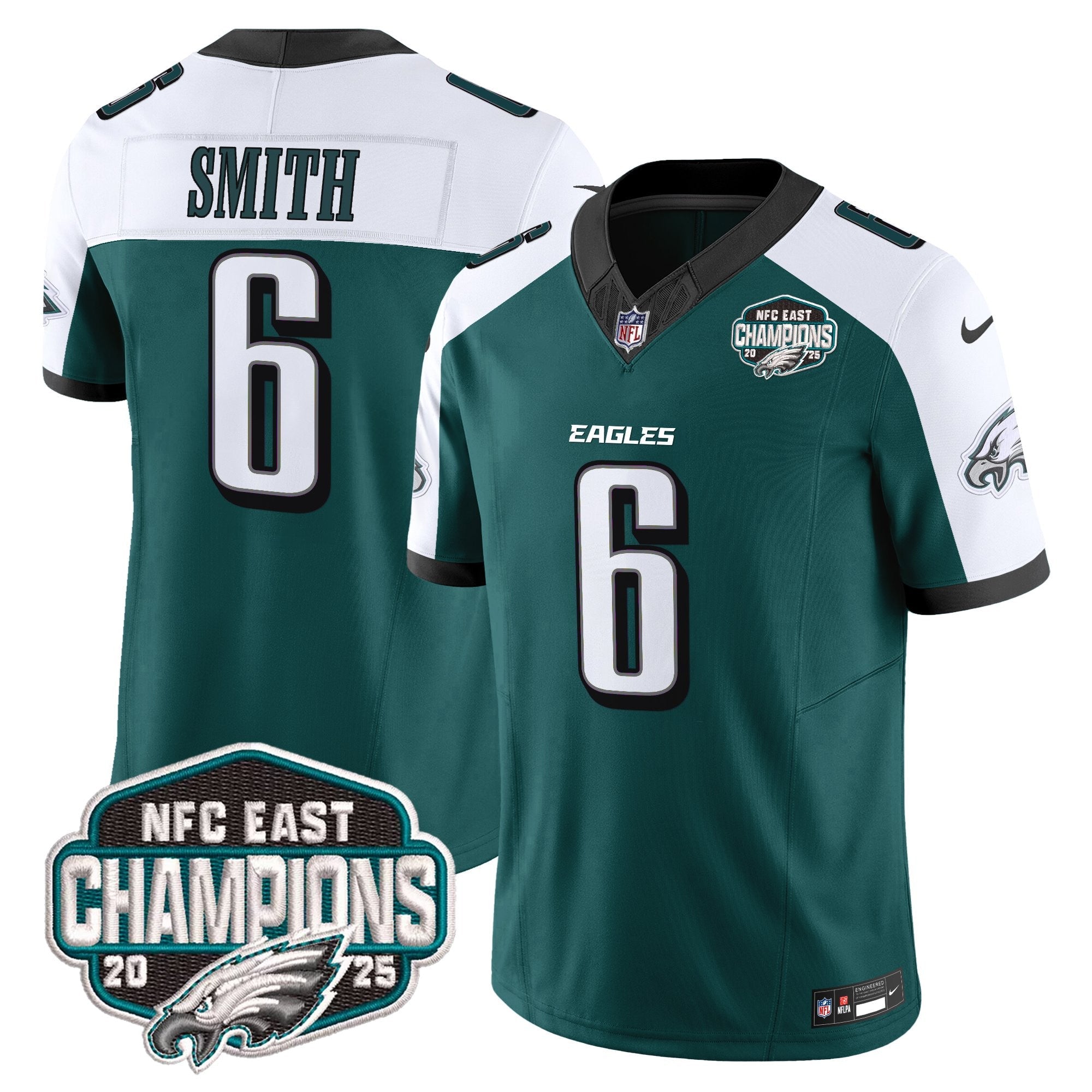 Men's Philadelphia Eagles 2025 NFC East Division Champions Vapor Limited Jersey - All Stitched