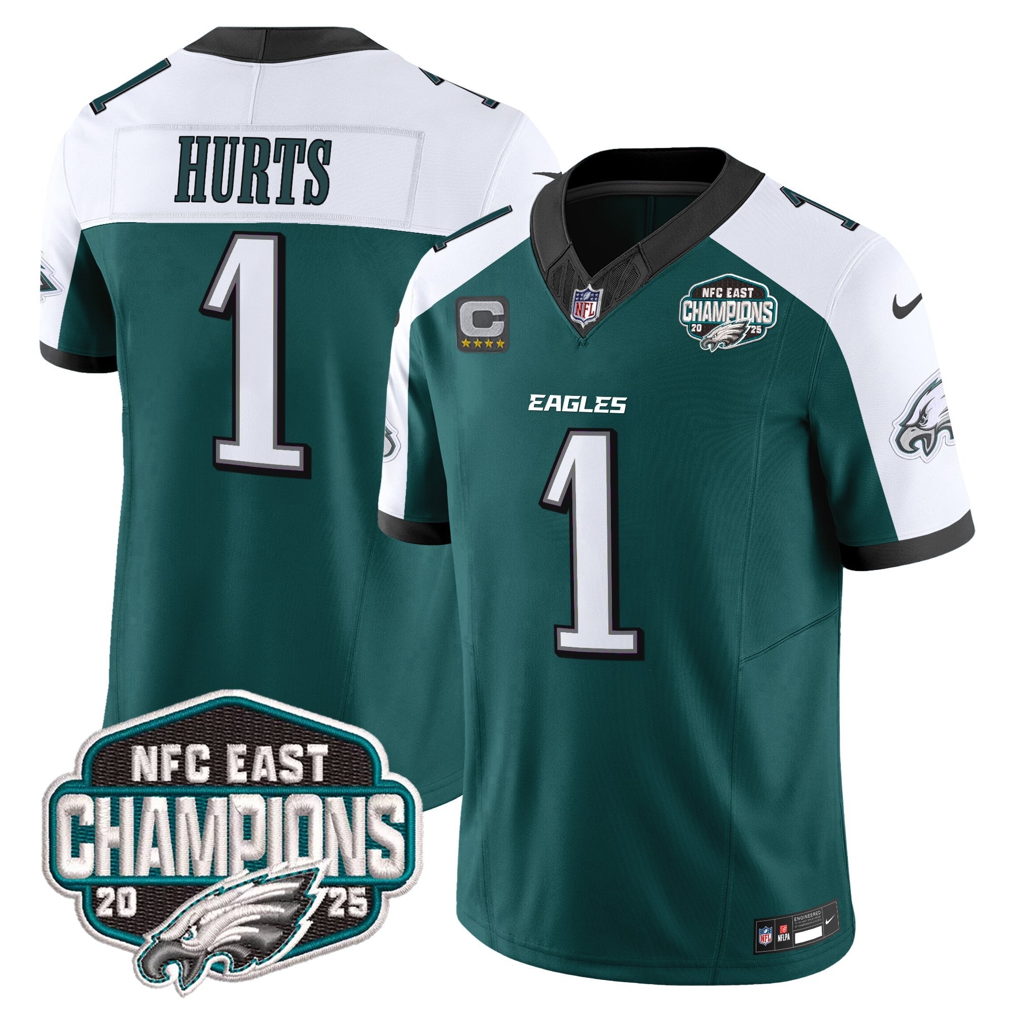Men's Philadelphia Eagles 2025 NFC East Division Champions Vapor Limited Jersey - All Stitched
