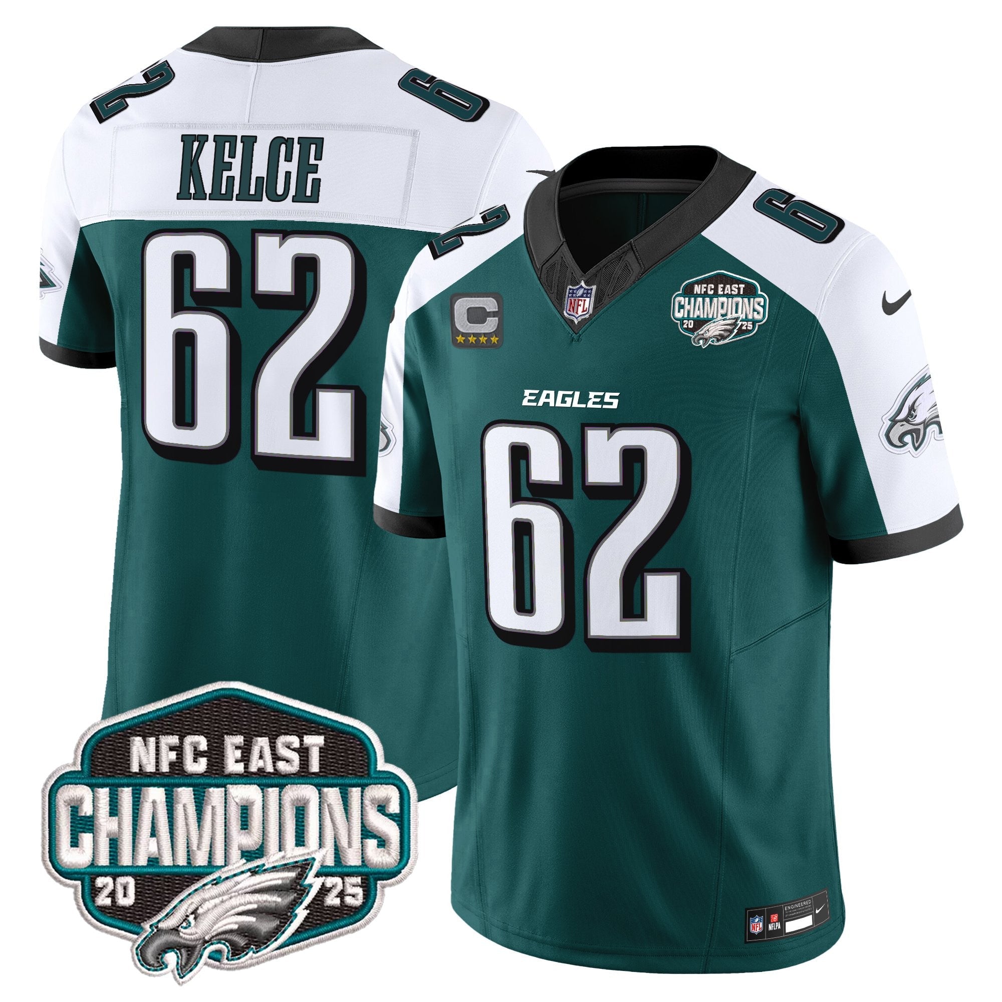 Men's Philadelphia Eagles 2025 NFC East Division Champions Vapor Limited Jersey - All Stitched