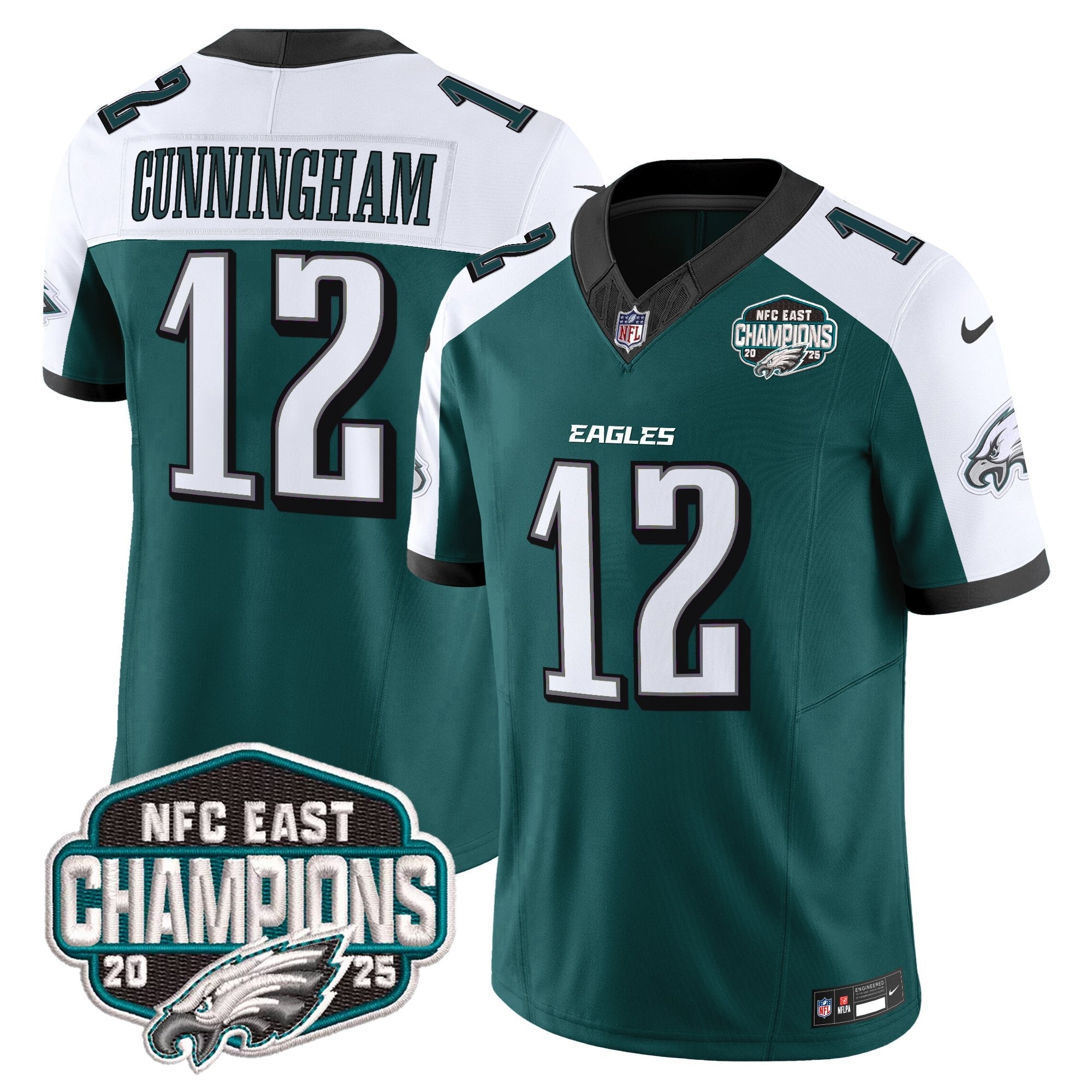 Men's Philadelphia Eagles 2025 NFC East Division Champions Vapor Limited Jersey - All Stitched