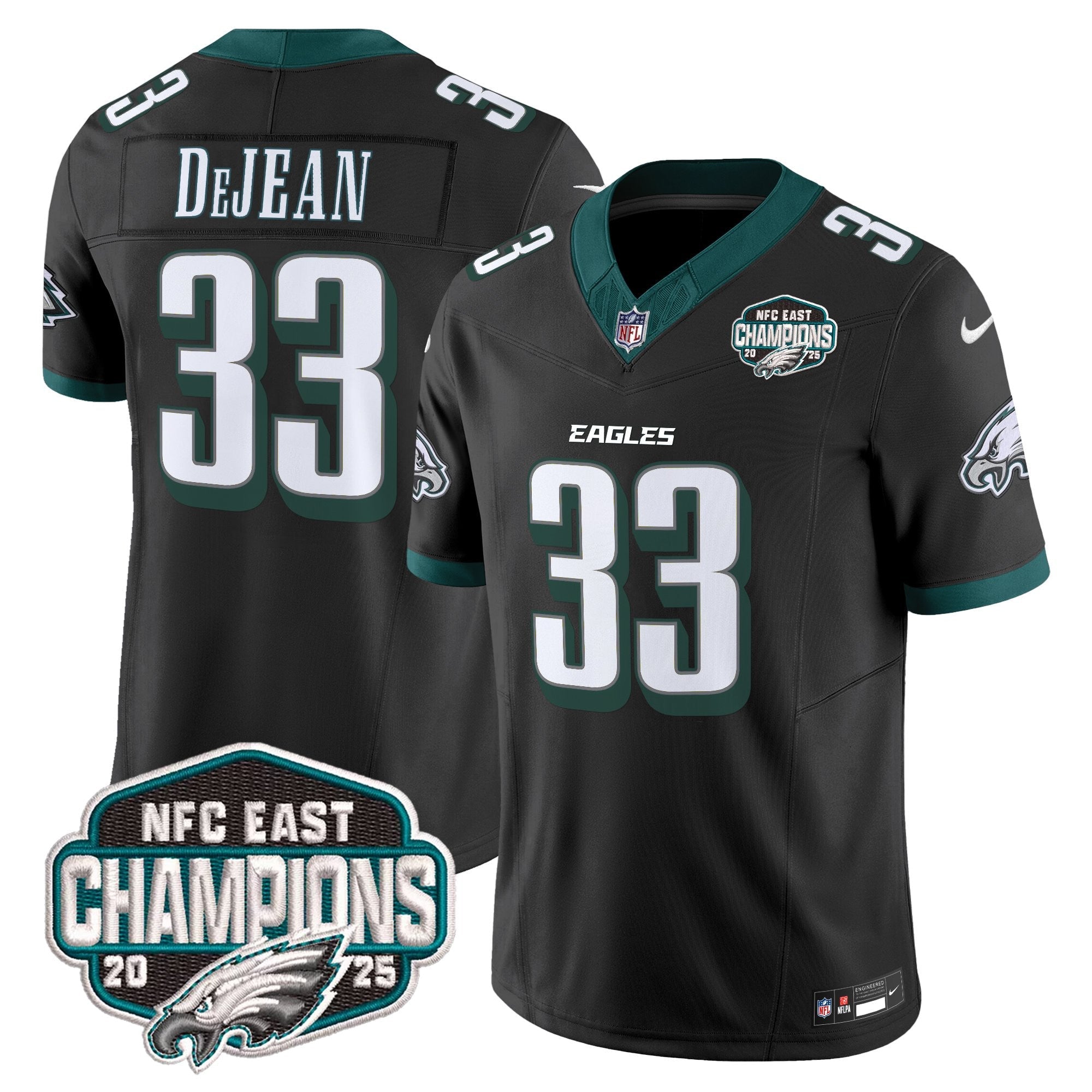 Men's Philadelphia Eagles 2025 NFC East Division Champions Vapor Limited Jersey - All Stitched