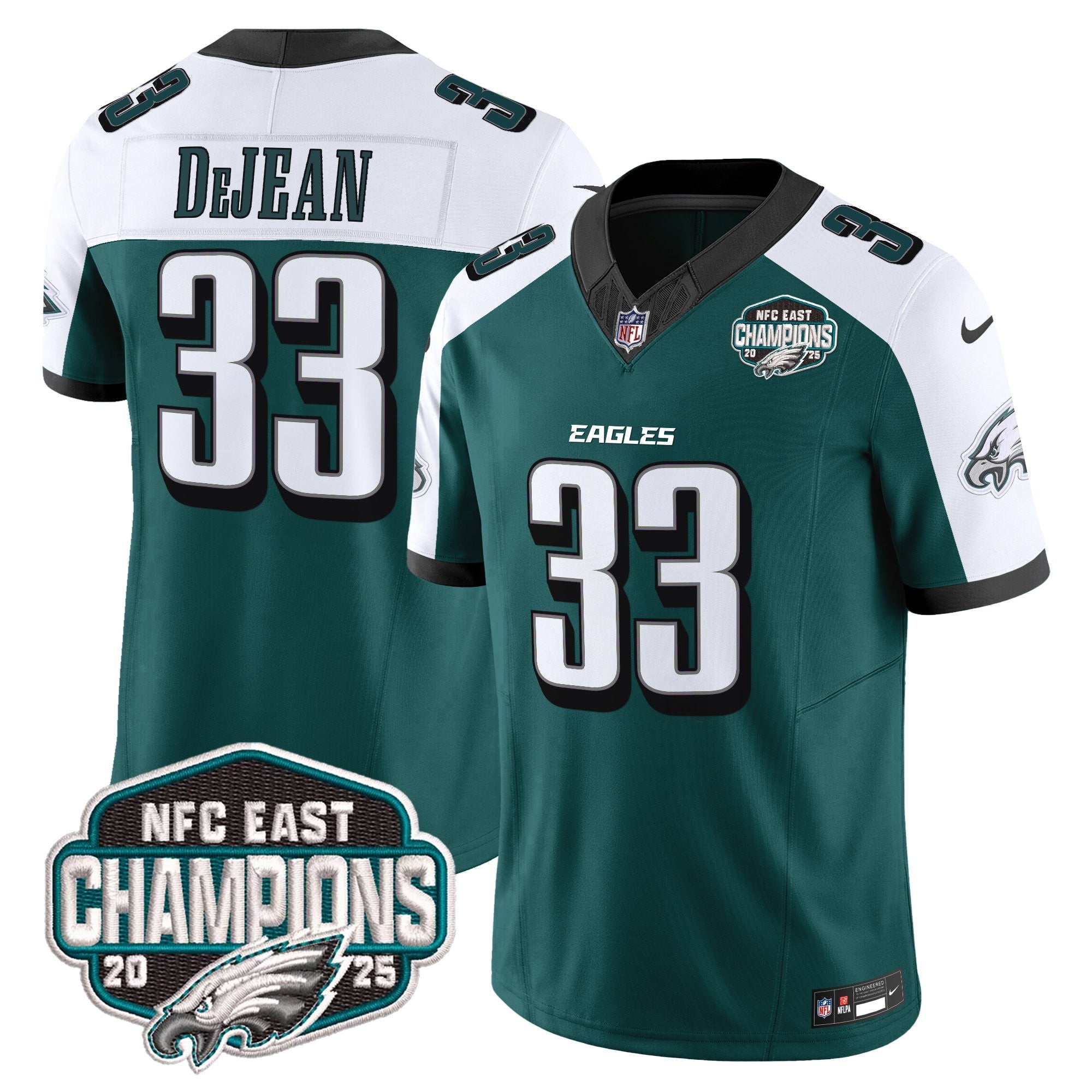Men's Philadelphia Eagles 2025 NFC East Division Champions Vapor Limited Jersey - All Stitched