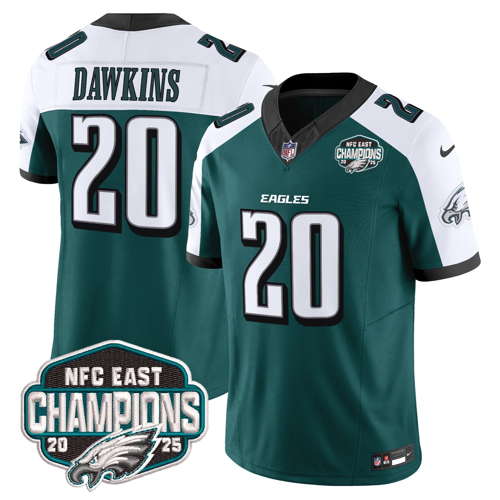 Men's Philadelphia Eagles 2025 NFC East Division Champions Vapor Limited Jersey - All Stitched