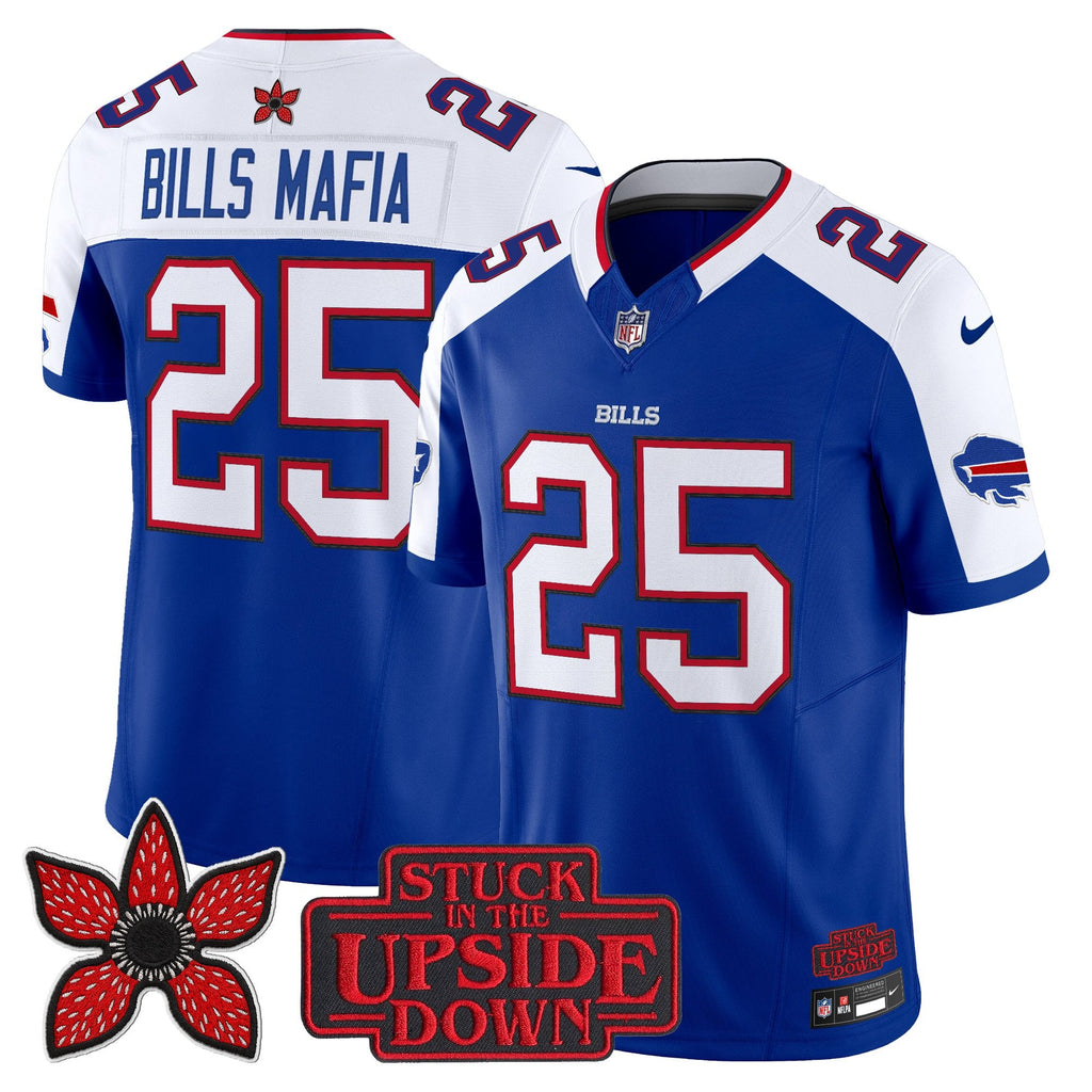 Men's Buffalo Bills 'Stranger Things Edition' Vapor Limited Jersey V2 - All Stitched