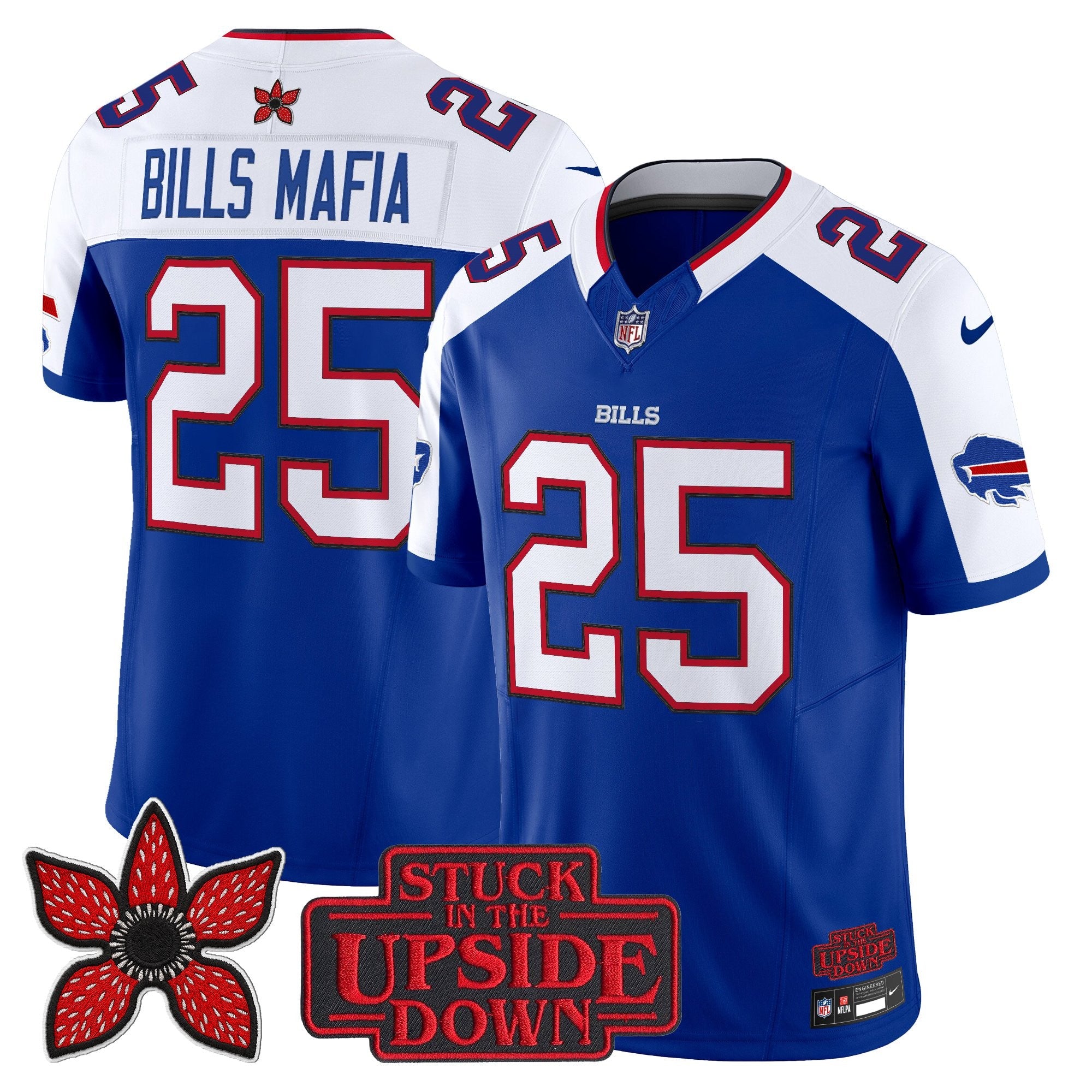 Men's Buffalo Bills 'Stranger Things Edition' Vapor Limited Jersey V2 - All Stitched