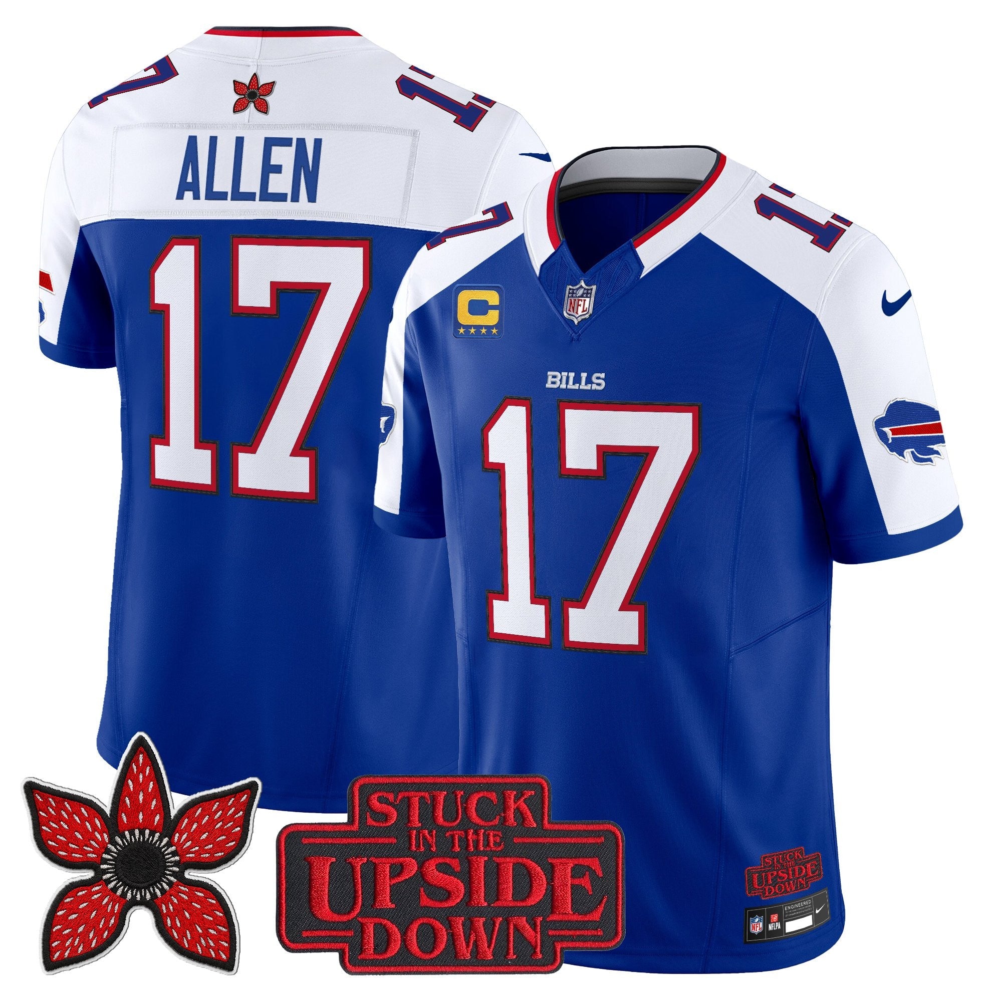 Men's Buffalo Bills 'Stranger Things Edition' Vapor Limited Jersey V2 - All Stitched