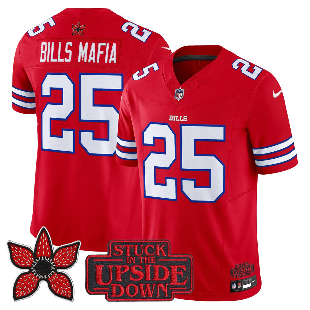 Men's Buffalo Bills 'Stranger Things Edition' Vapor Limited Jersey V2 - All Stitched
