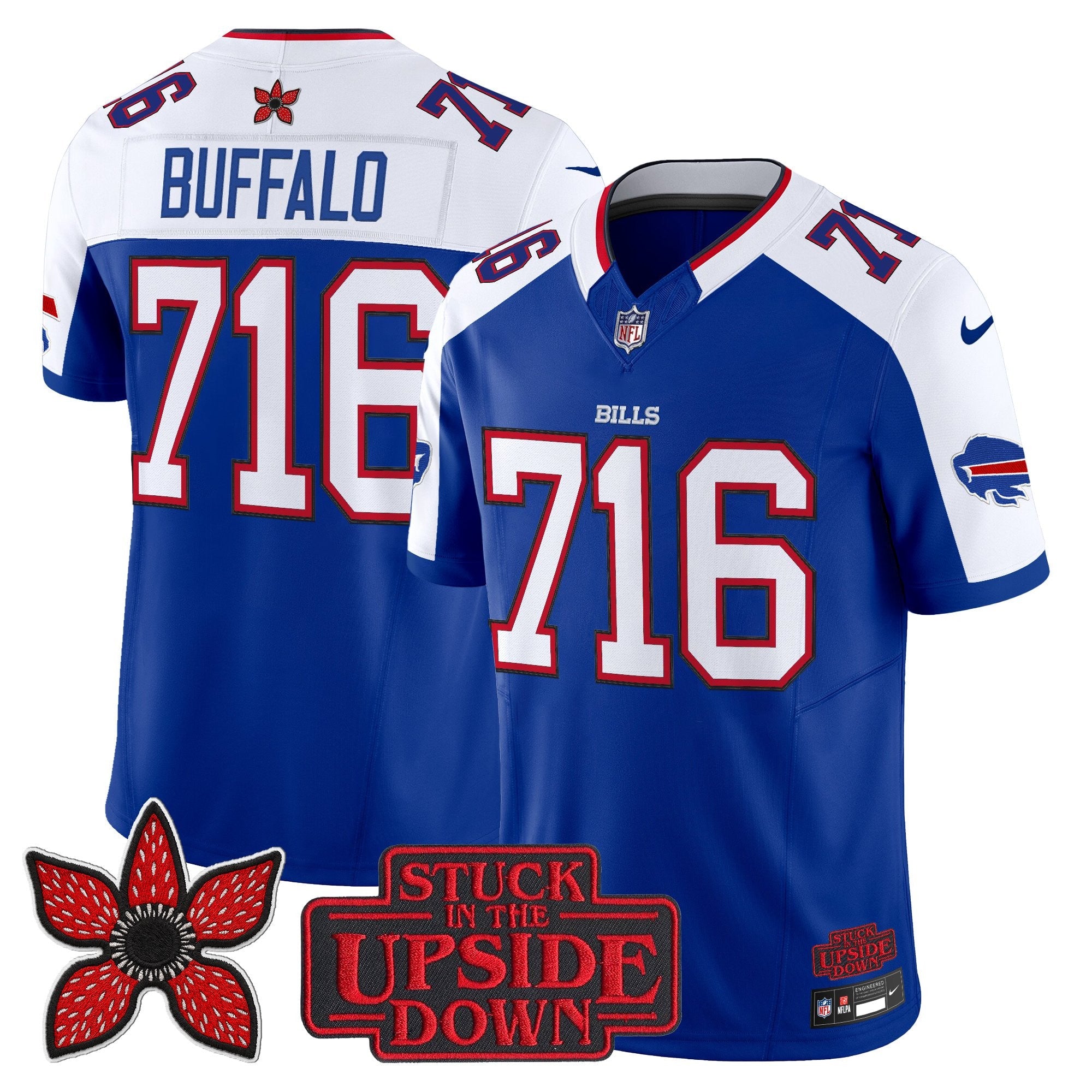 Men's Buffalo Bills 'Stranger Things Edition' Vapor Limited Jersey V2 - All Stitched