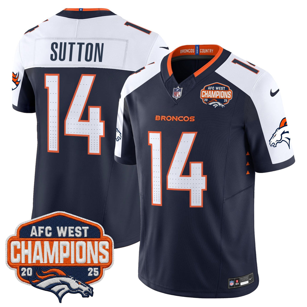 Men's Denver Broncos 2025 AFC West Division Champions Vapor Limited Jersey - All Stitched