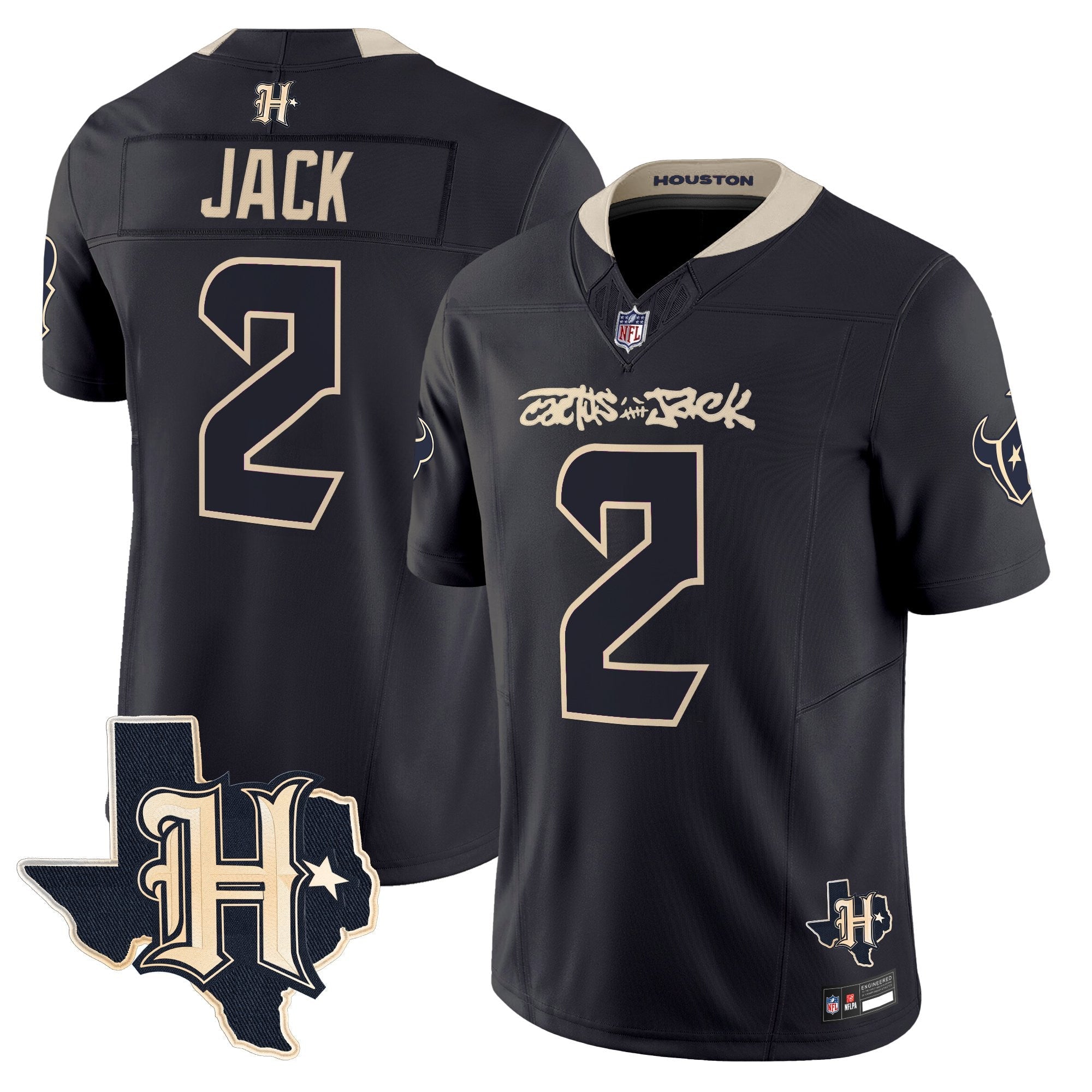 Men's Houston Texans x Cactus Jack Vapor Limited Jersey - All Stitched