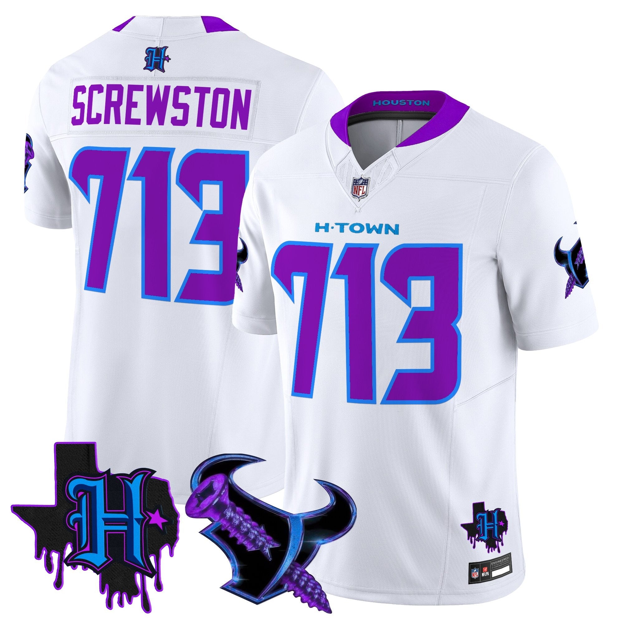 Men's Houston Texans DJ Screw Vapor Limited Jersey - All Stitched