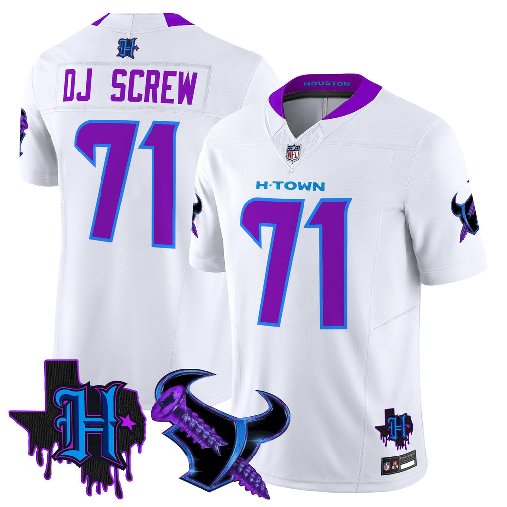 Men's Houston Texans DJ Screw Vapor Limited Jersey - All Stitched