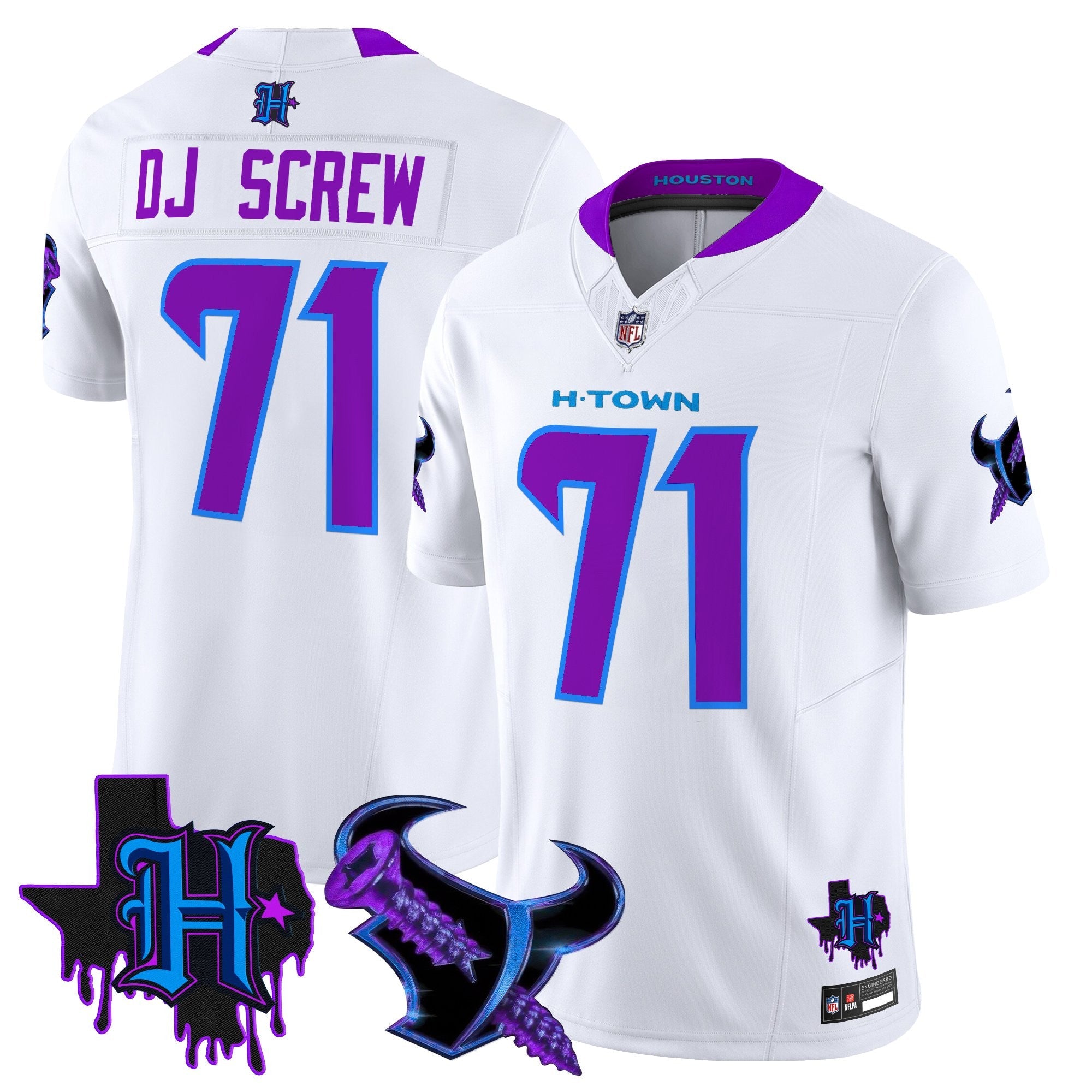 Men's Houston Texans DJ Screw Vapor Limited Jersey - All Stitched