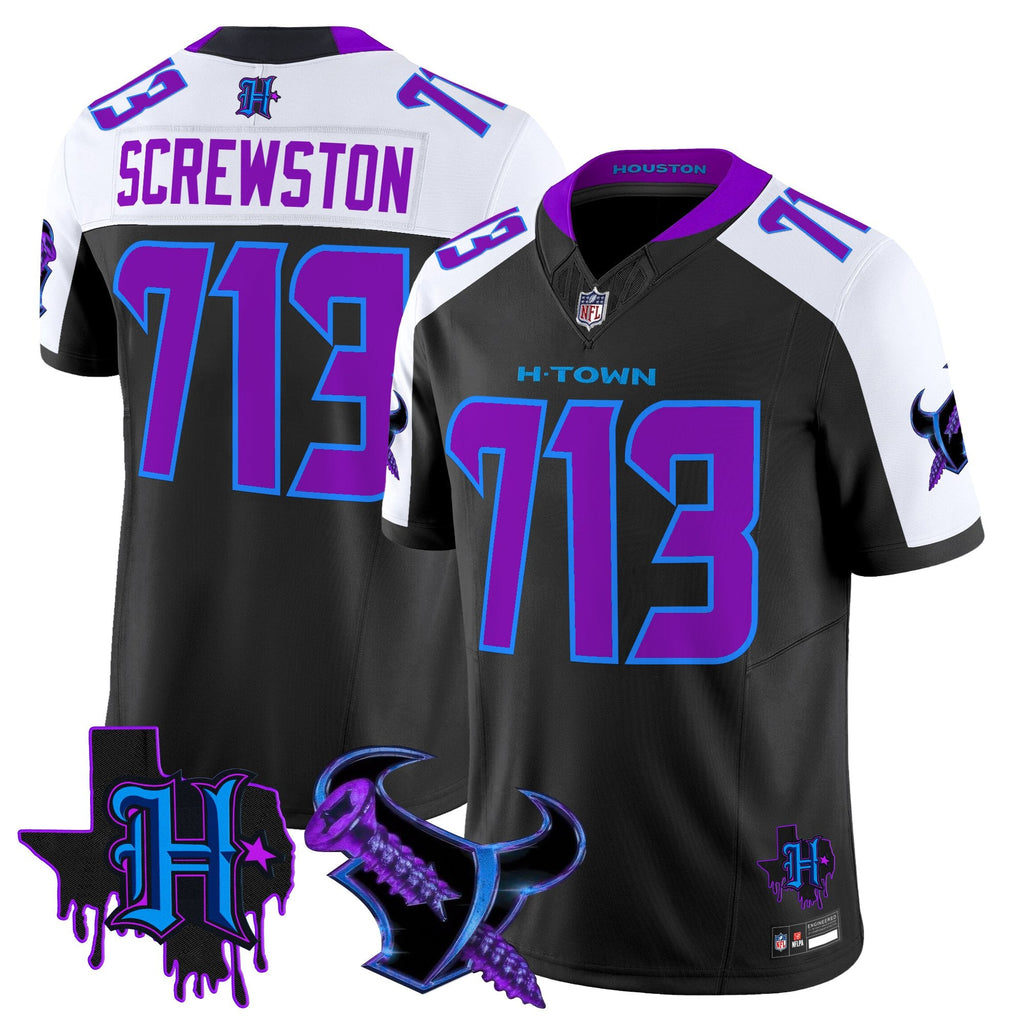 Men's Houston Texans DJ Screw Vapor Limited Jersey - All Stitched