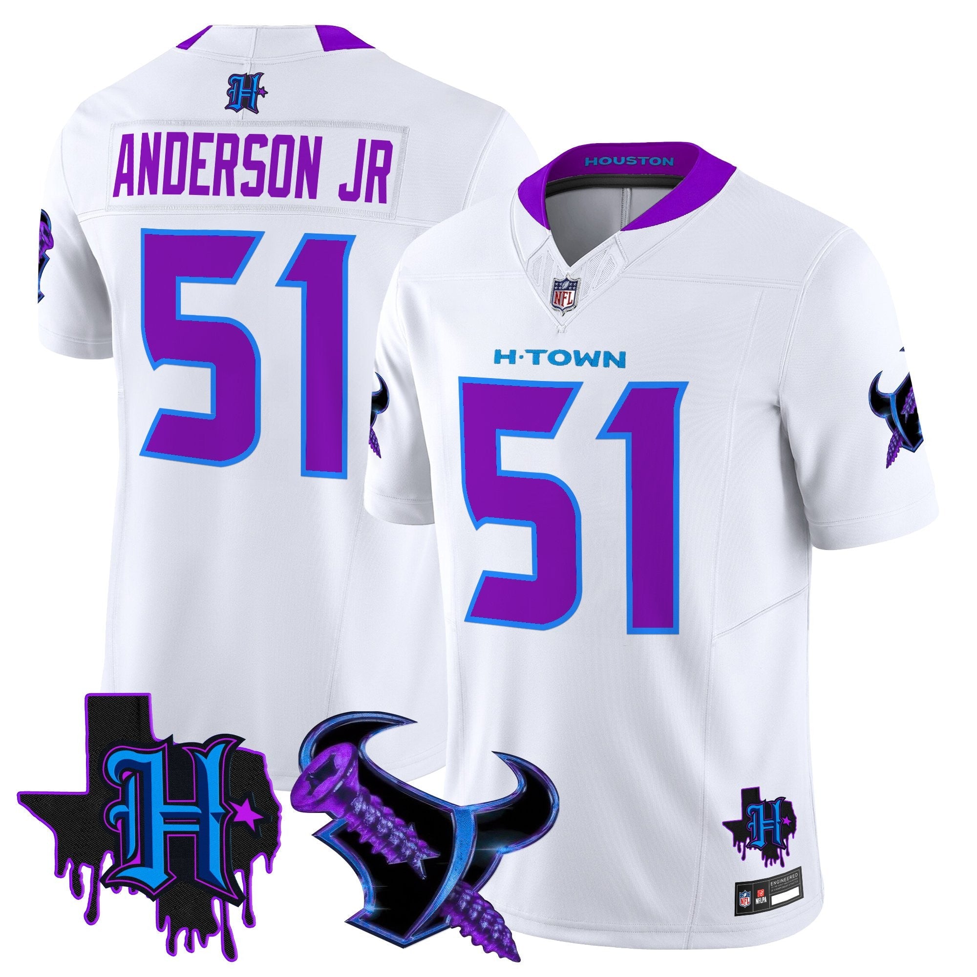 Men's Houston Texans DJ Screw Vapor Limited Jersey - All Stitched