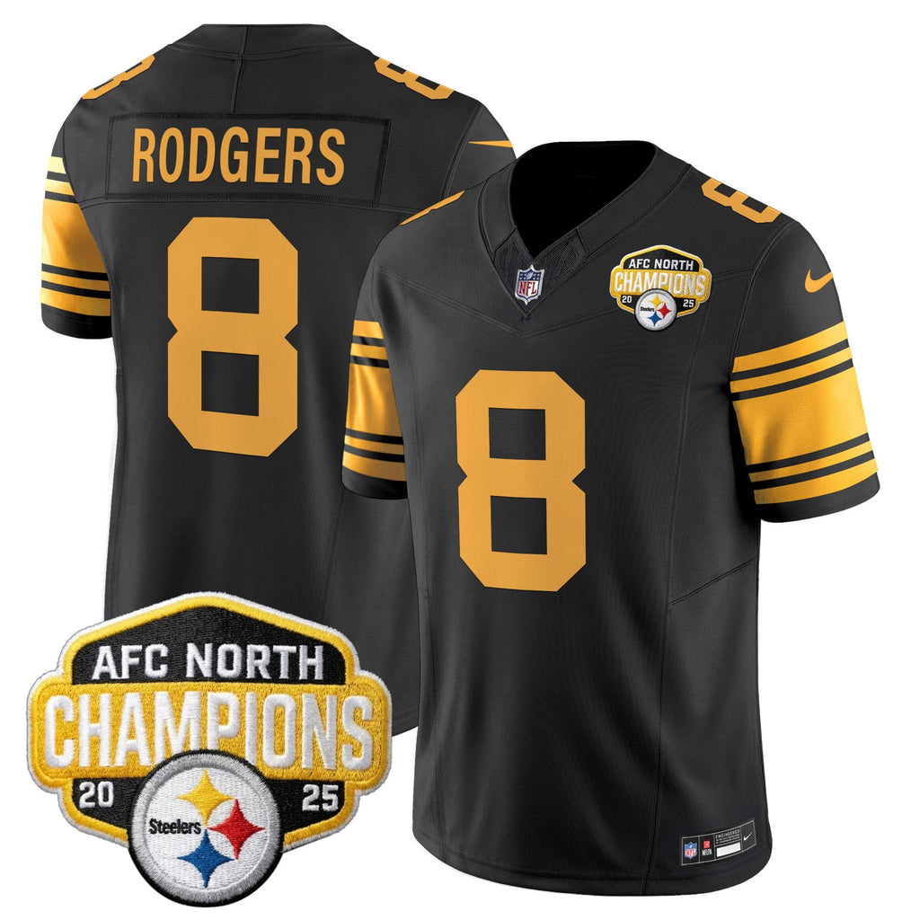 Men's Pittsburgh Steelers 2025 AFC North Division Champions Vapor Limited Jersey - All Stitched