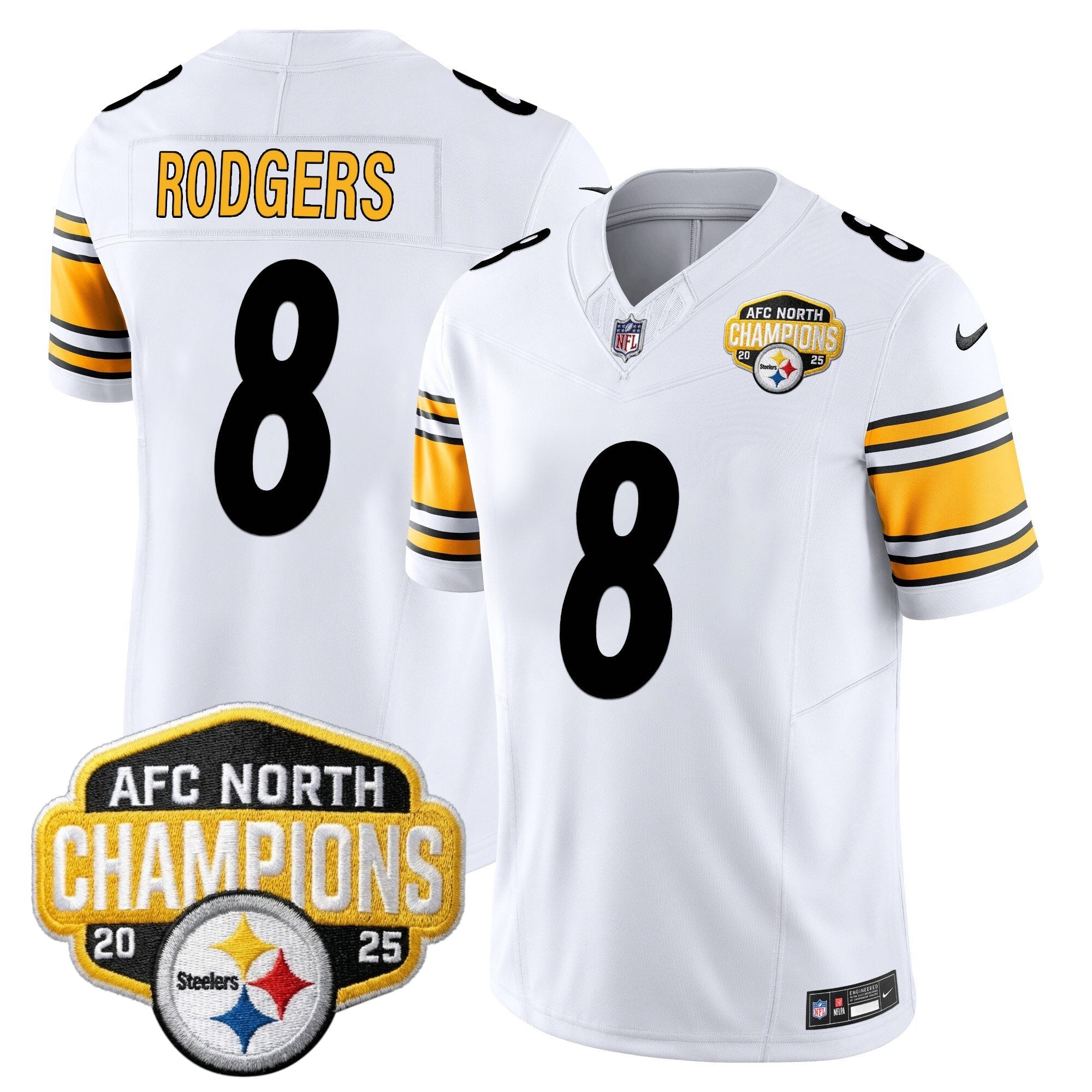 Men's Pittsburgh Steelers 2025 AFC North Division Champions Vapor Limited Jersey - All Stitched