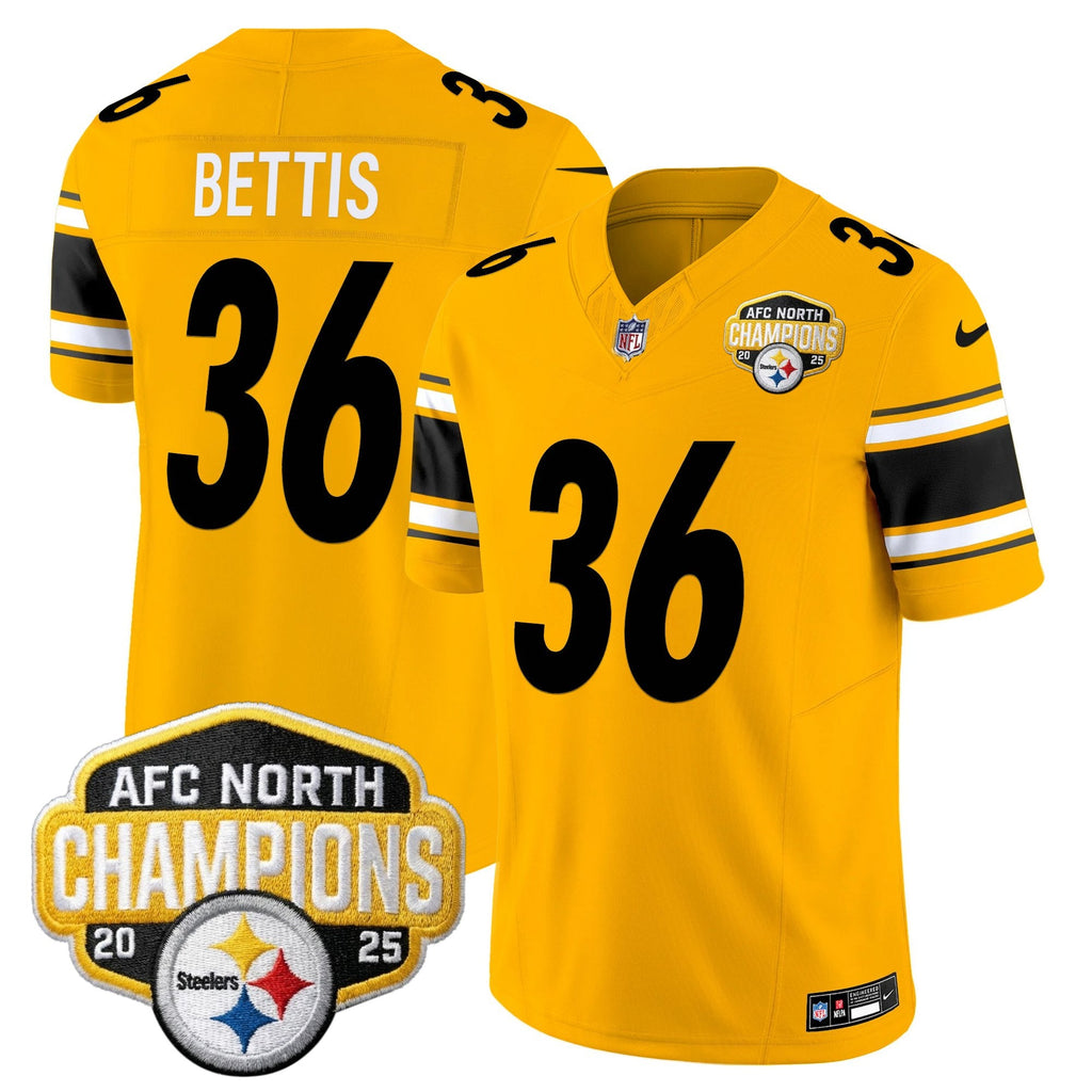 Men's Pittsburgh Steelers 2025 AFC North Division Champions Vapor Limited Jersey - All Stitched